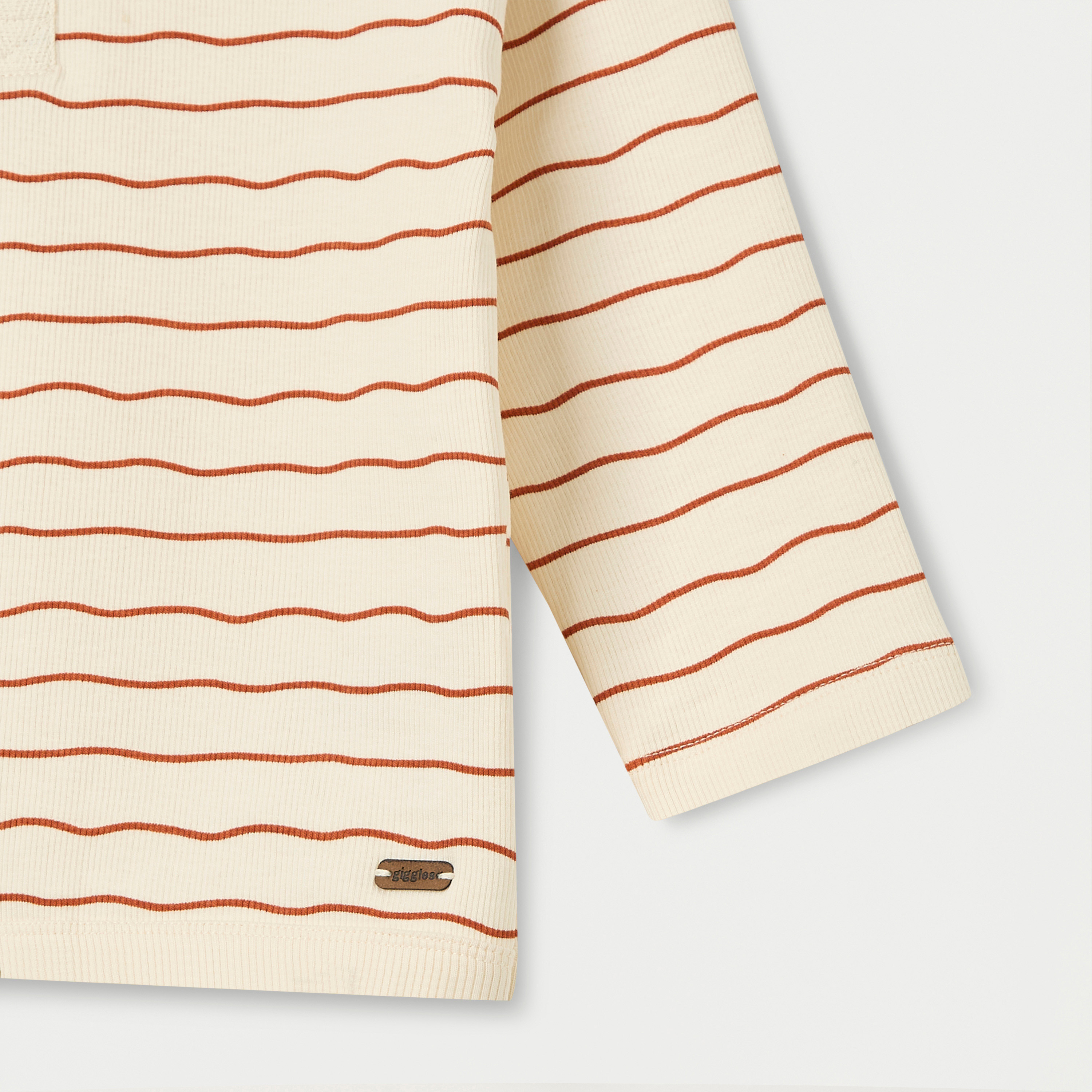 Giggles Striped Henley Neck T-shirt with Long Sleeves and Button Closure-baby-boys-clothing-tshirtsandpolos-image-4