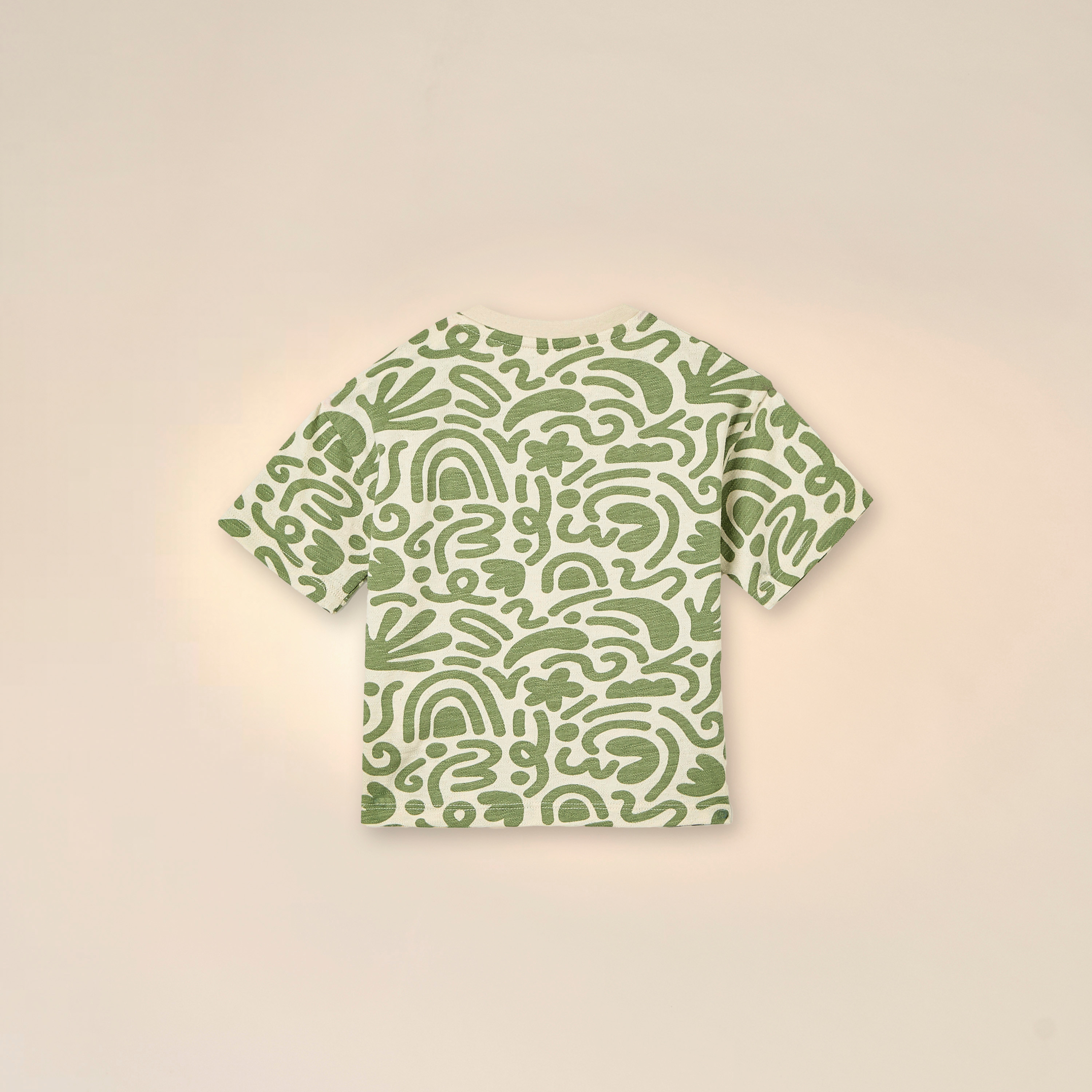 Abstract Print T-shirt with Crew Neck and Short Sleeves-baby-boys-clothing-tshirtsandpolos-image-2