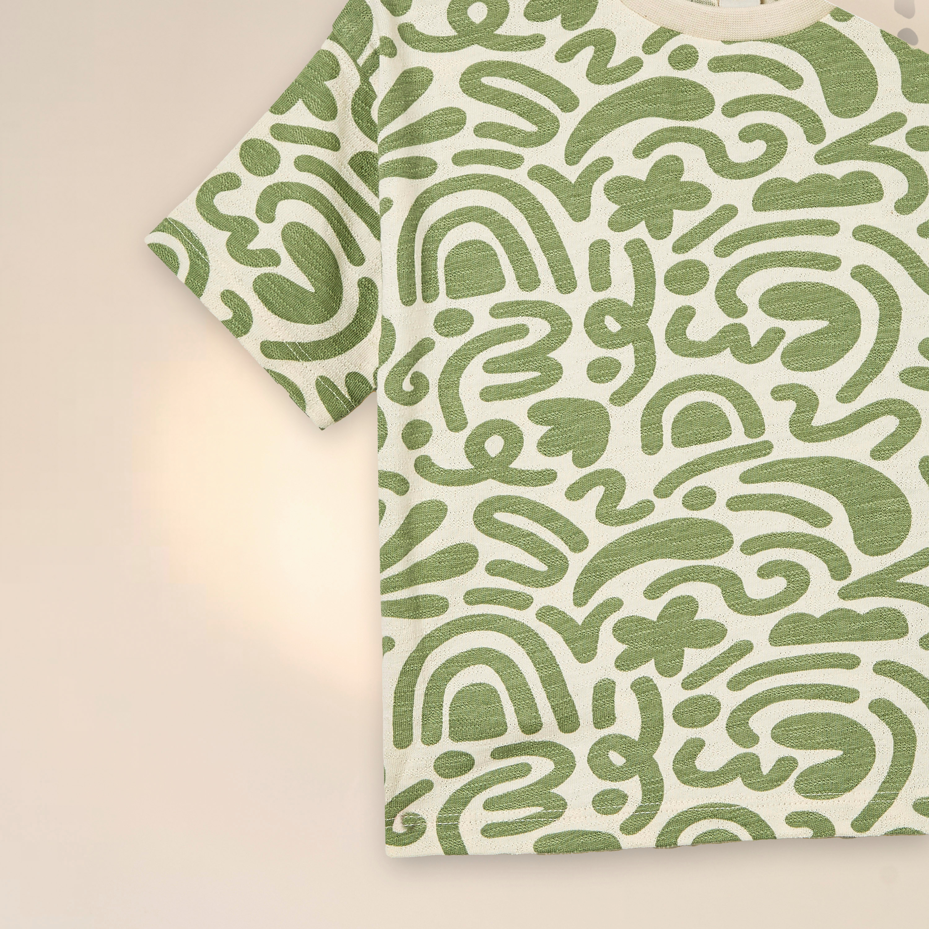 Abstract Print T-shirt with Crew Neck and Short Sleeves-baby-boys-clothing-tshirtsandpolos-image-4