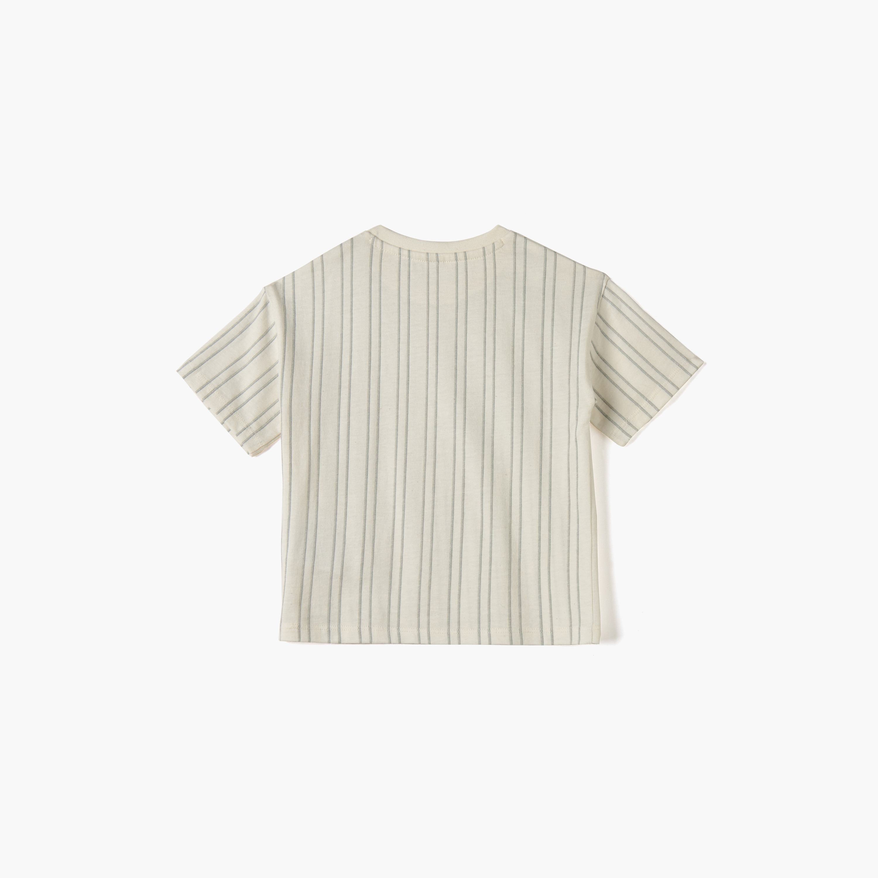 Giggles Striped T-shirt with Short Sleeves-baby-boys-clothing-tshirtsandpolos-image-2