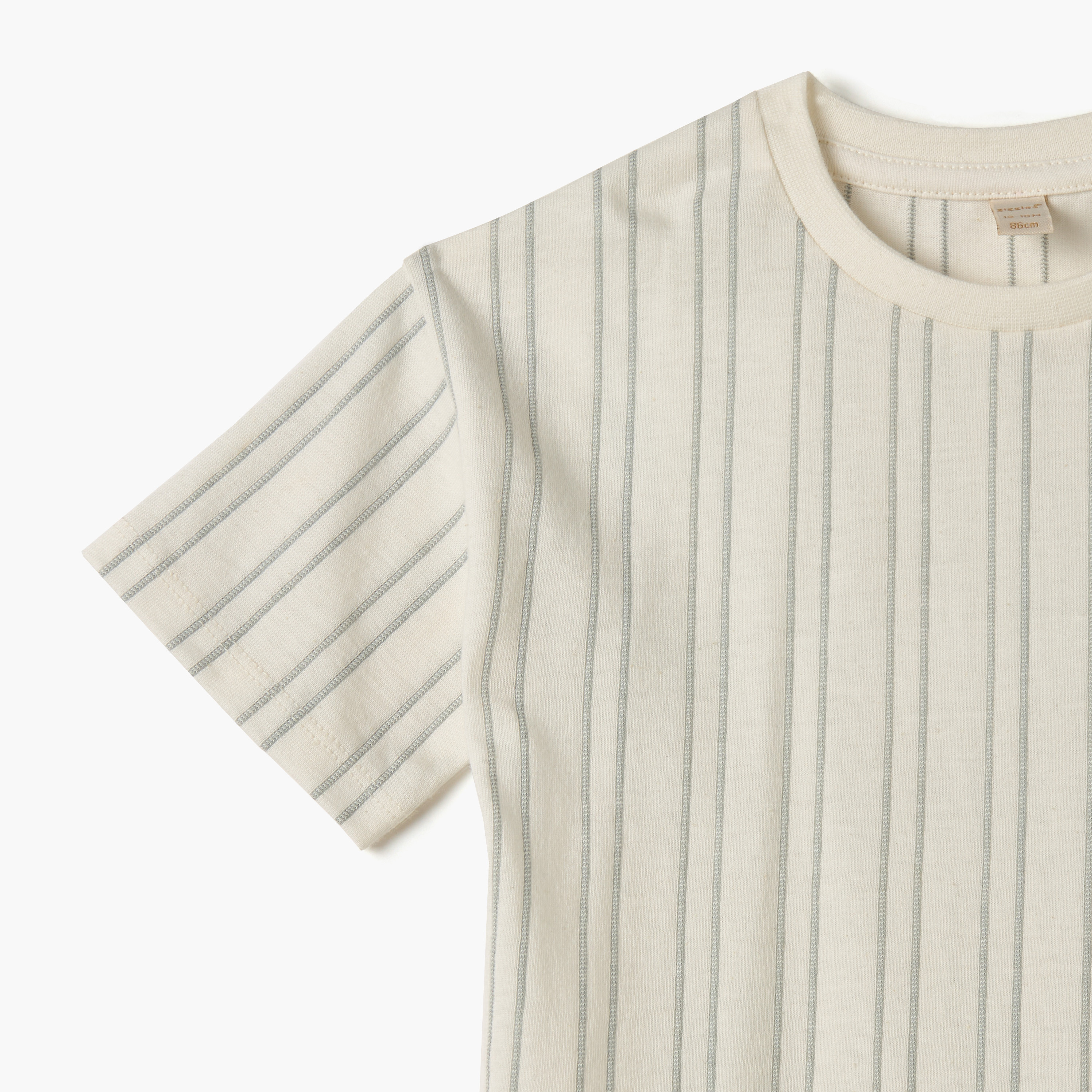 Giggles Striped T-shirt with Short Sleeves-baby-boys-clothing-tshirtsandpolos-image-4