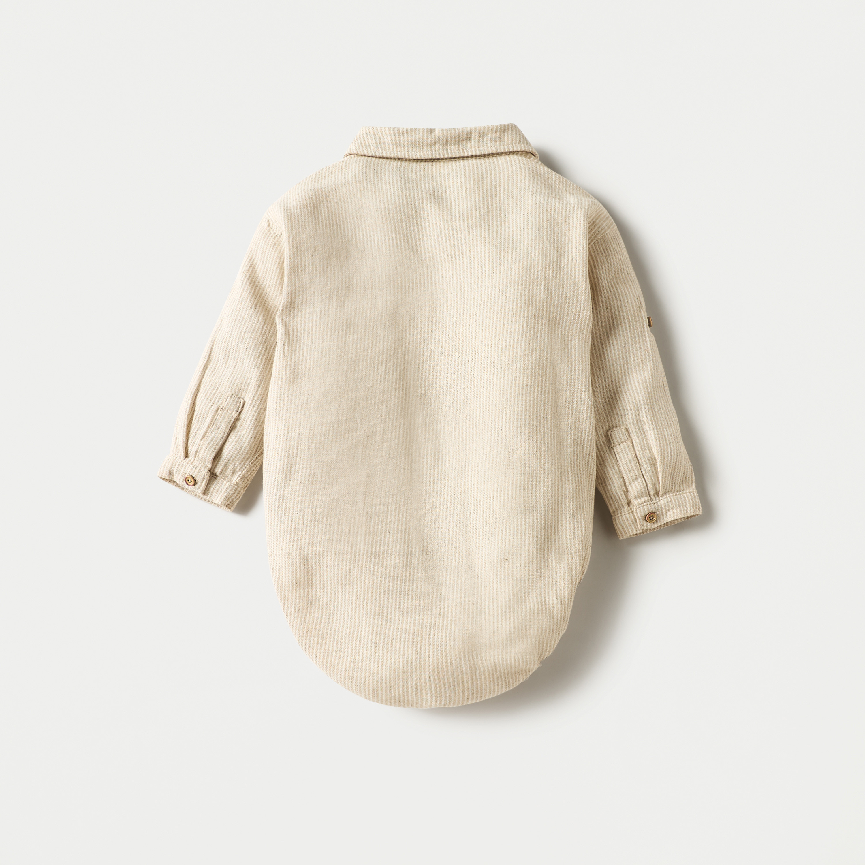 Giggles Striped Bodysuit with Collar and Long Sleeves-baby-boys-clothing-shirts-image-2