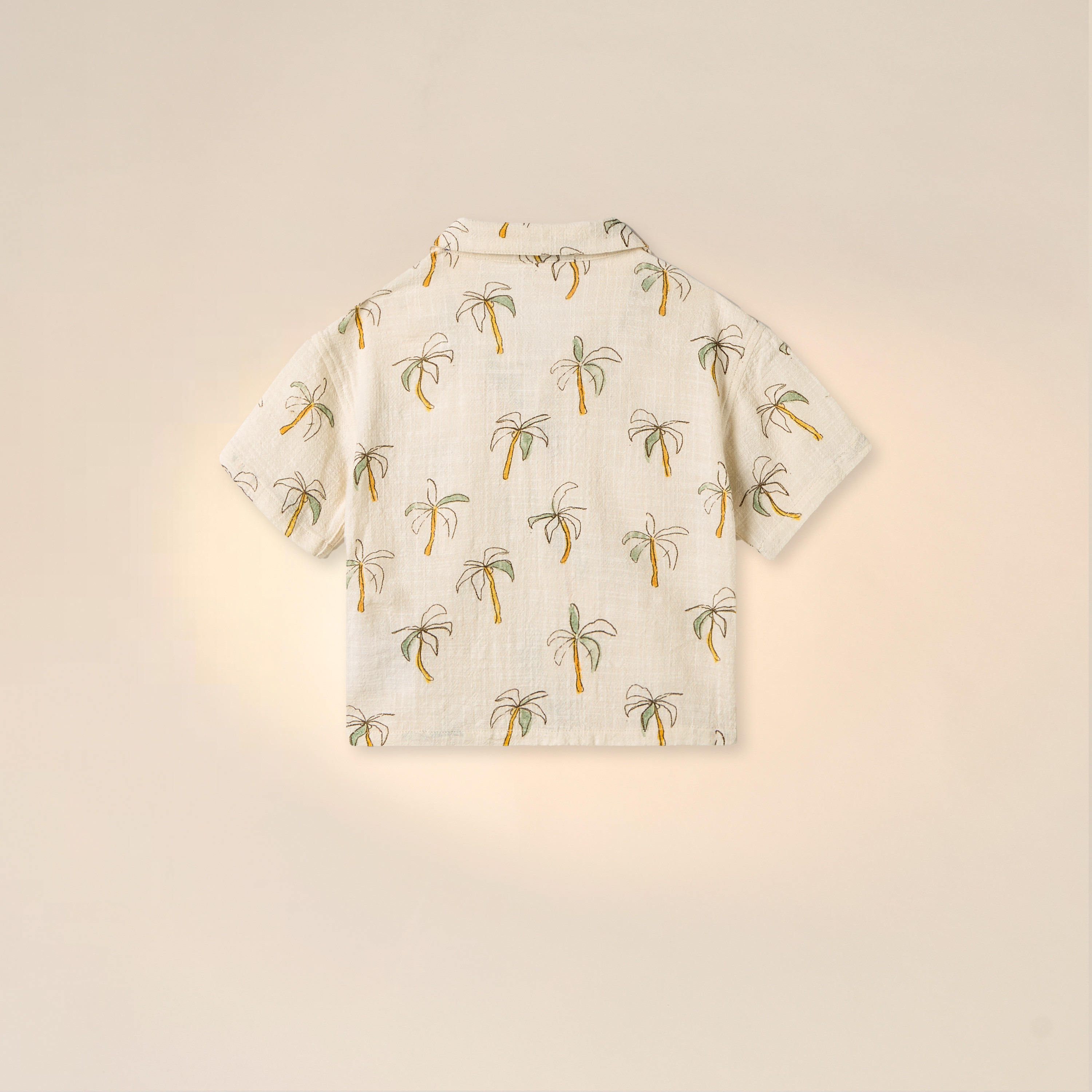 Giggles All-Over Tree Print Shirt with Camp Collar and Short Sleeves-baby-boys-clothing-shirts-image-2
