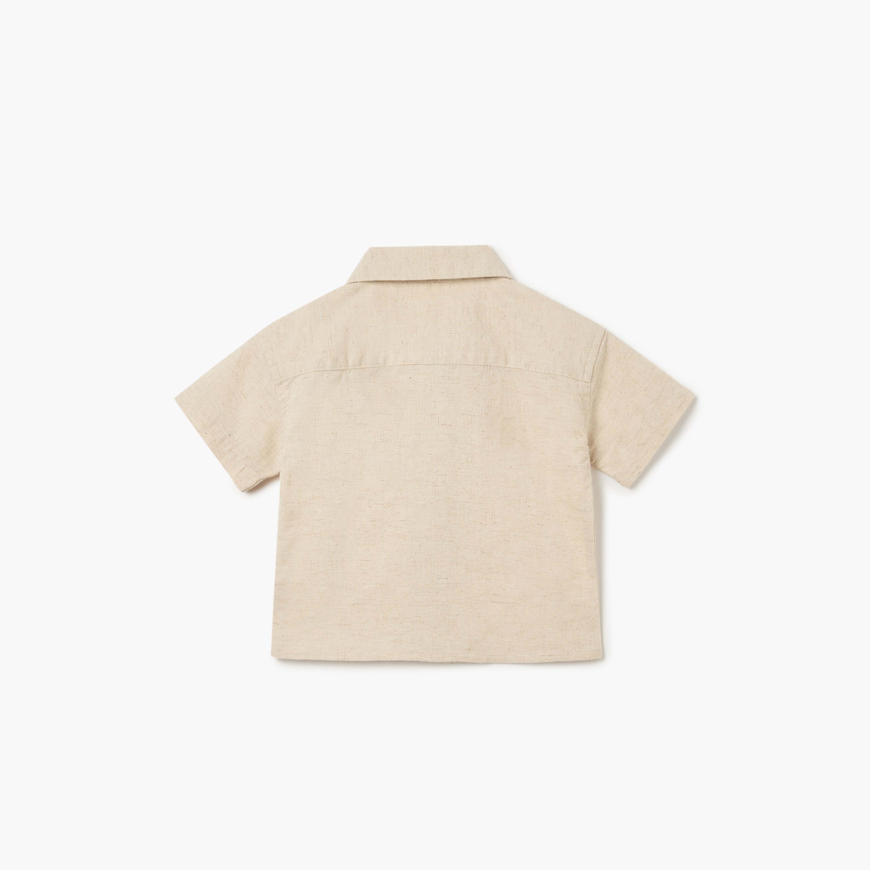 Giggles Textured Shirt with Crochet Pocket-baby-boys-clothing-shirts-image-2