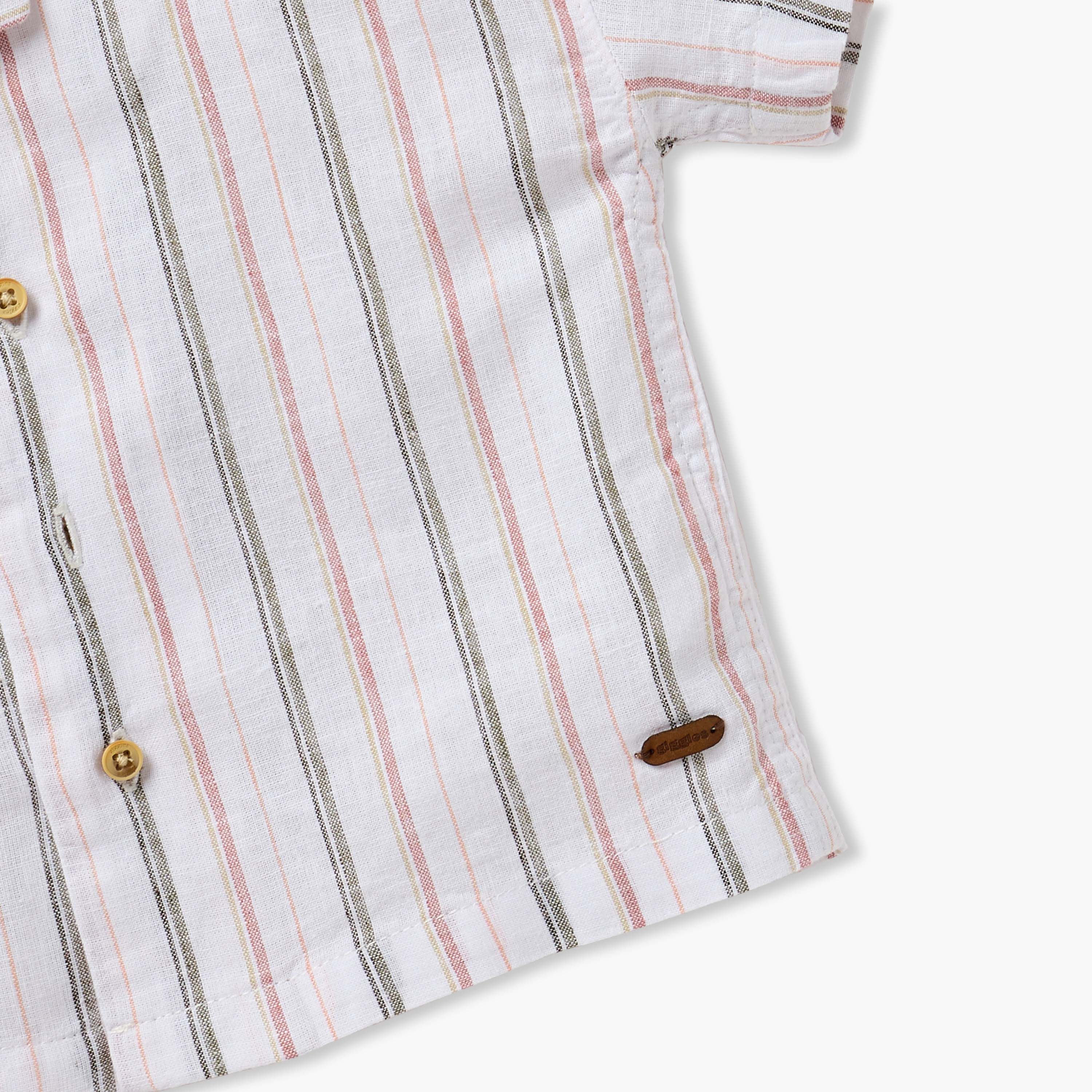 Giggles Striped Shirt with Camp Collar and Short Sleeves-baby-boys-clothing-shirts-image-4