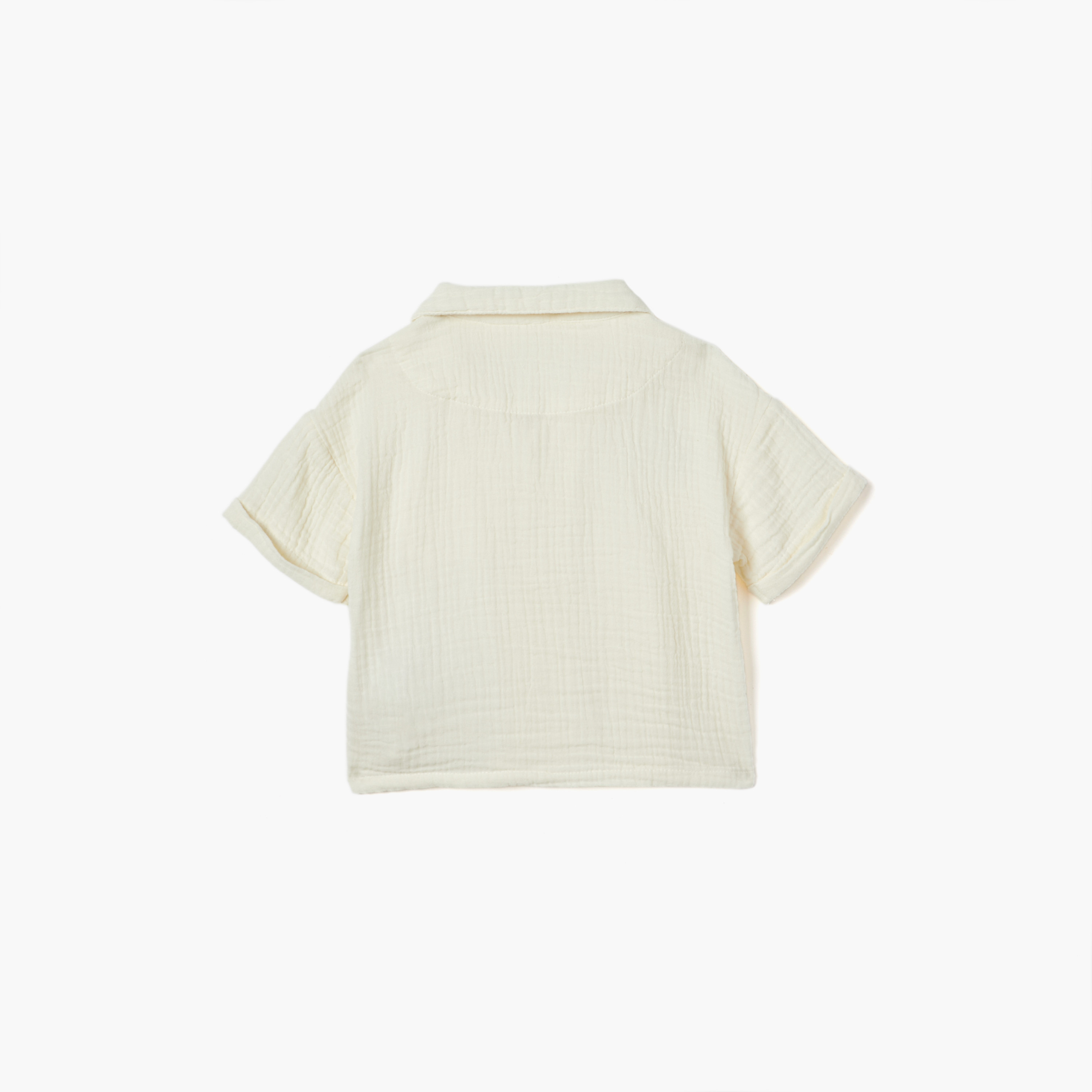 Giggles Embroidered Shirt with Chest Pocket-baby-boys-clothing-shirts-image-2