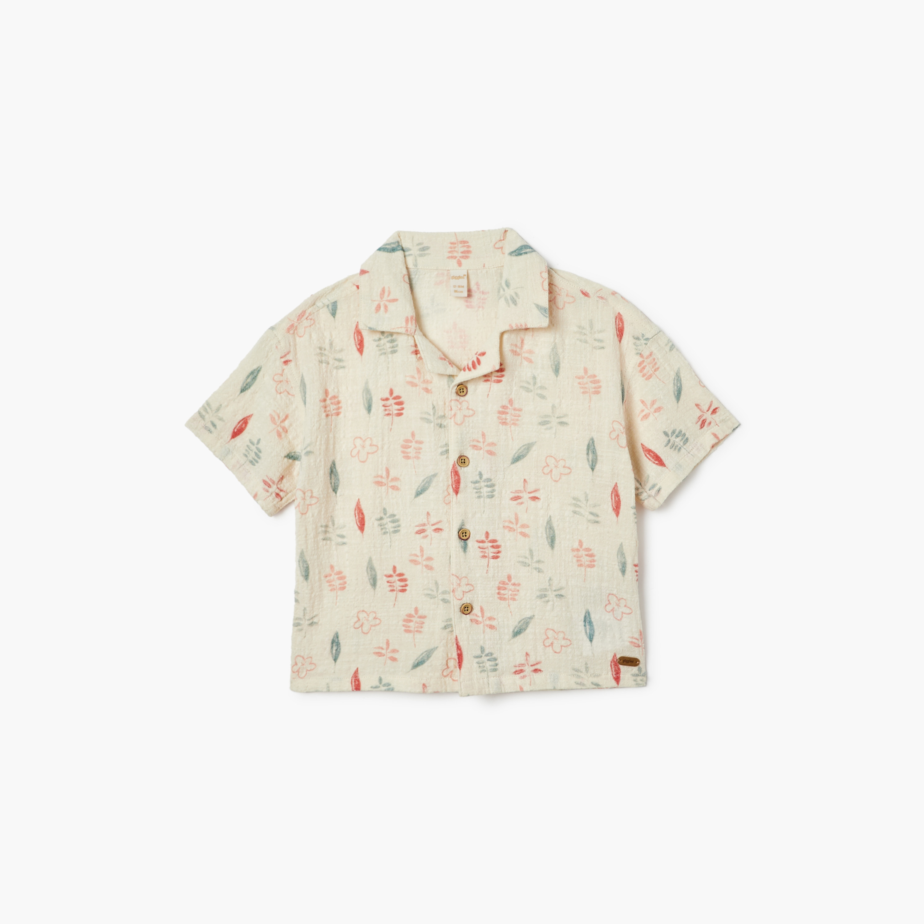Giggles All-Over Print Shirt with Camp Collar and Short Sleeves-baby-boys-clothing-shirts-image-1