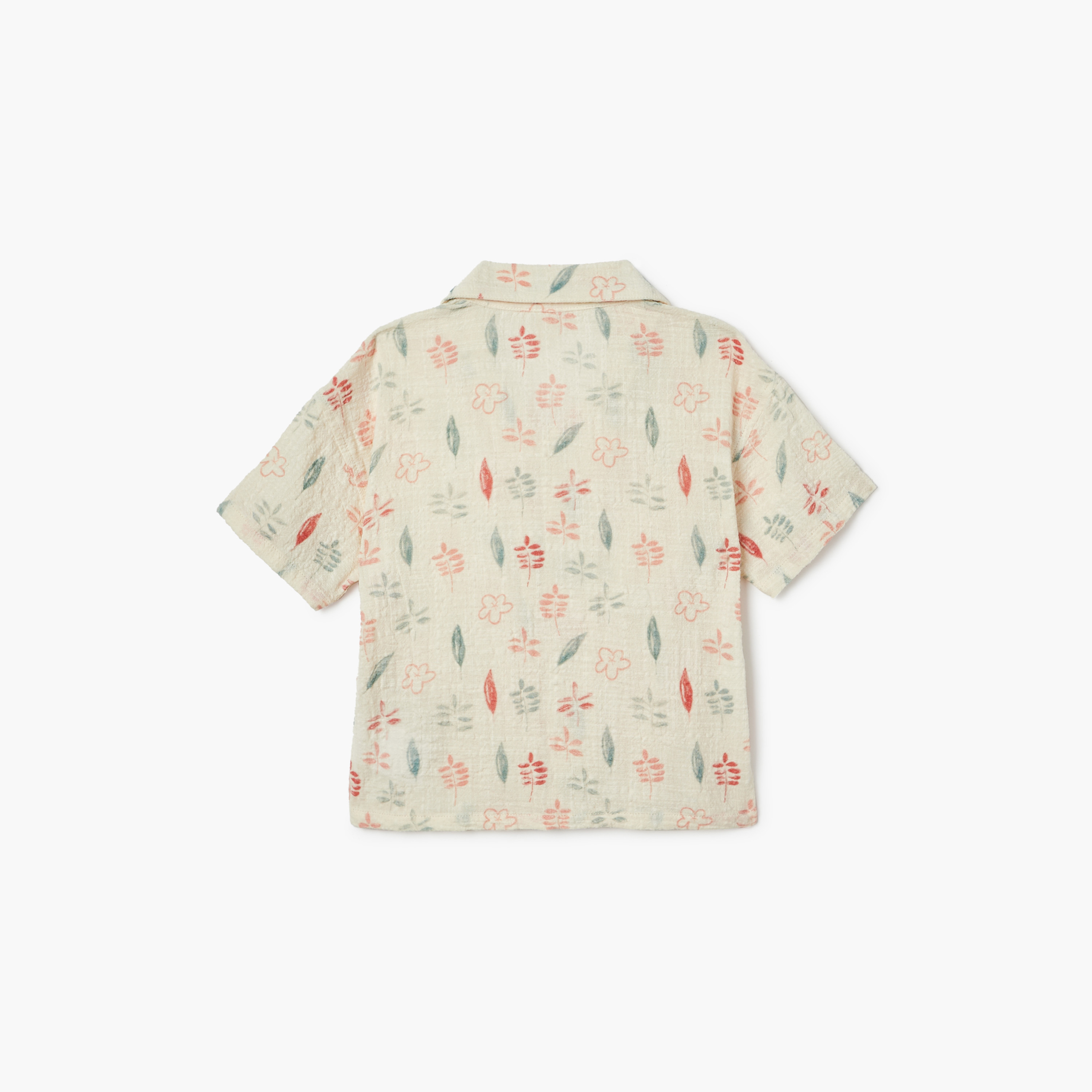 Giggles All-Over Print Shirt with Camp Collar and Short Sleeves-baby-boys-clothing-shirts-image-2