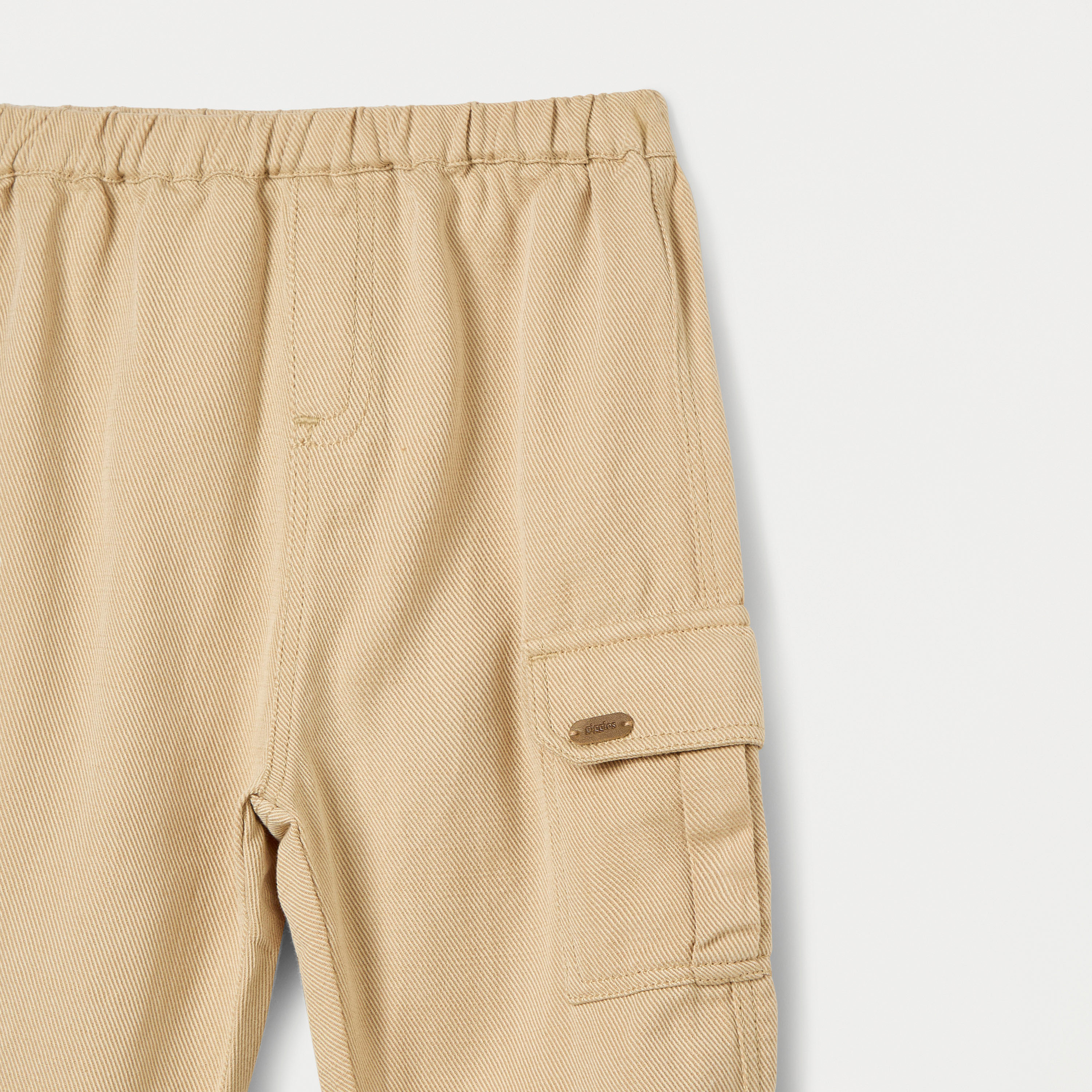 Giggles Solid Pull-On Pants with Pockets and Elasticated Waistband-baby-boys-clothing-bottoms-trousers-image-3