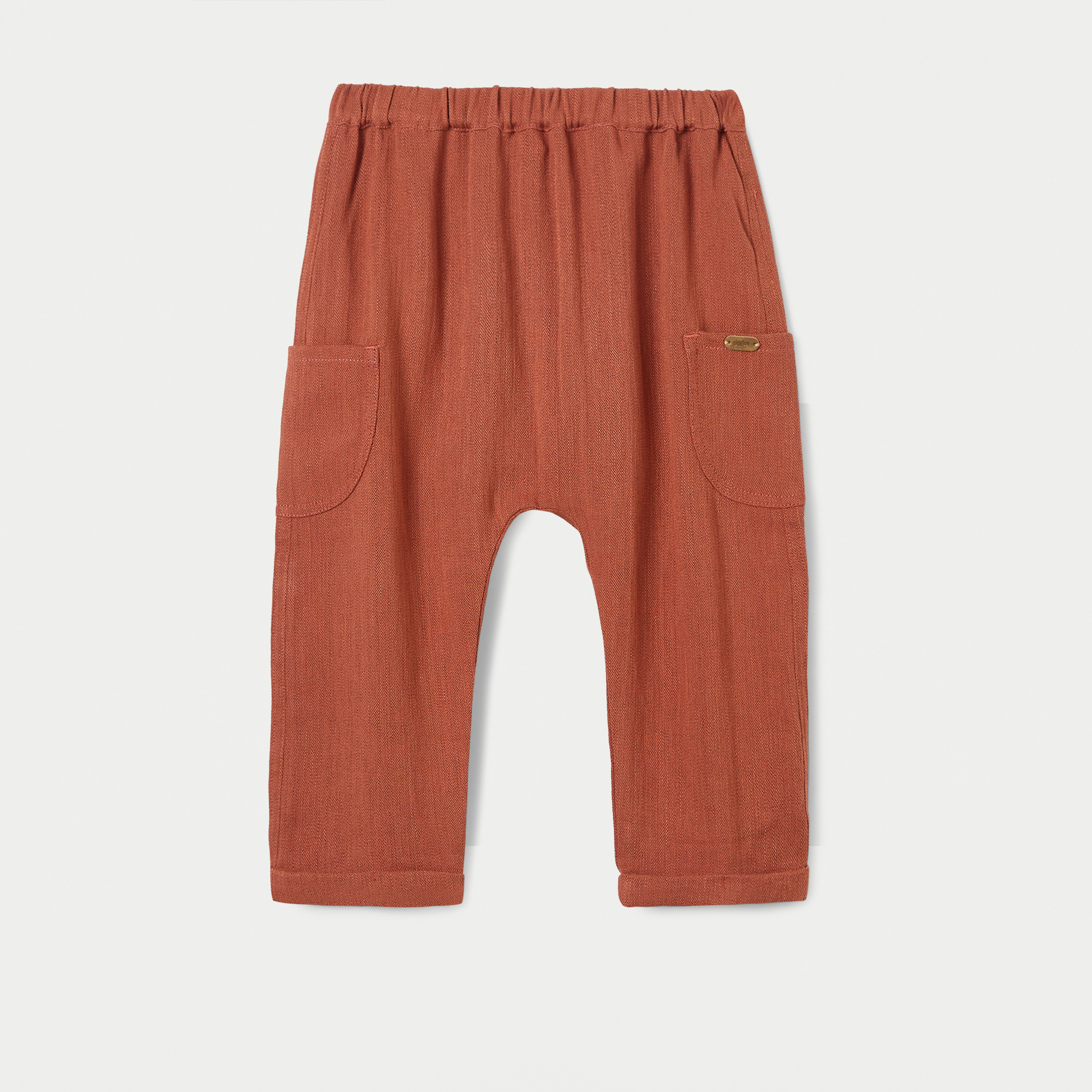 Giggles Solid Pull-On Pants with Pockets and Elasticated Waistband-baby-boys-clothing-bottoms-trousers-image-1