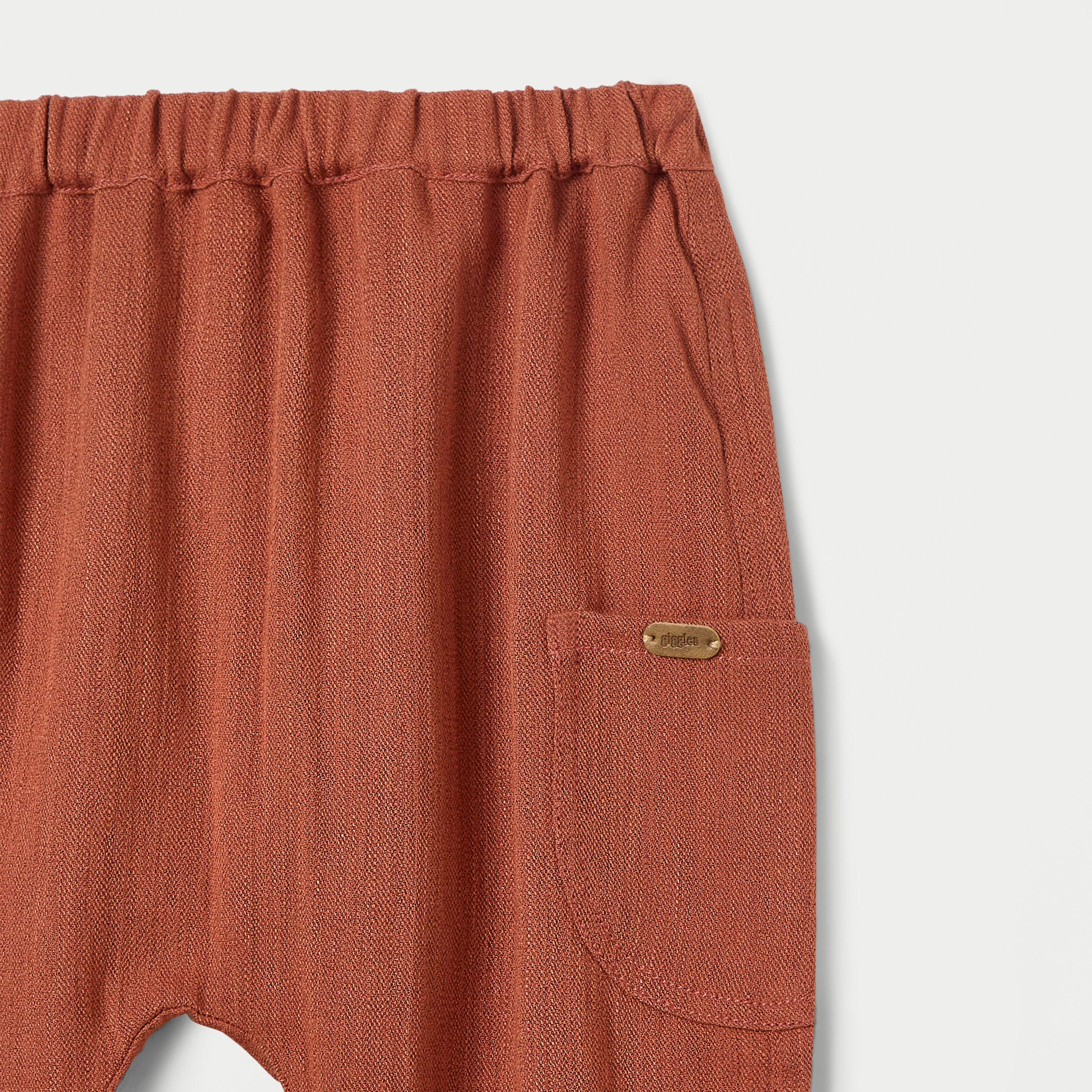 Giggles Solid Pull-On Pants with Pockets and Elasticated Waistband-baby-boys-clothing-bottoms-trousers-image-3