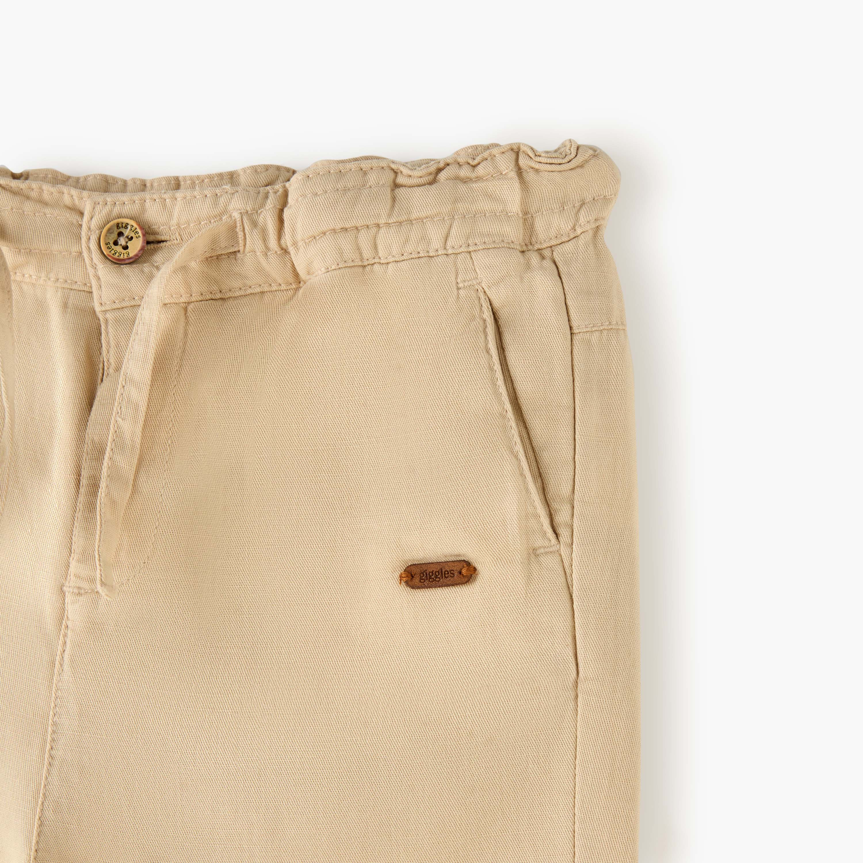 Juniors Solid Pants with Drawstring Closure and Pockets-baby-boys-clothing-bottoms-trousers-image-3