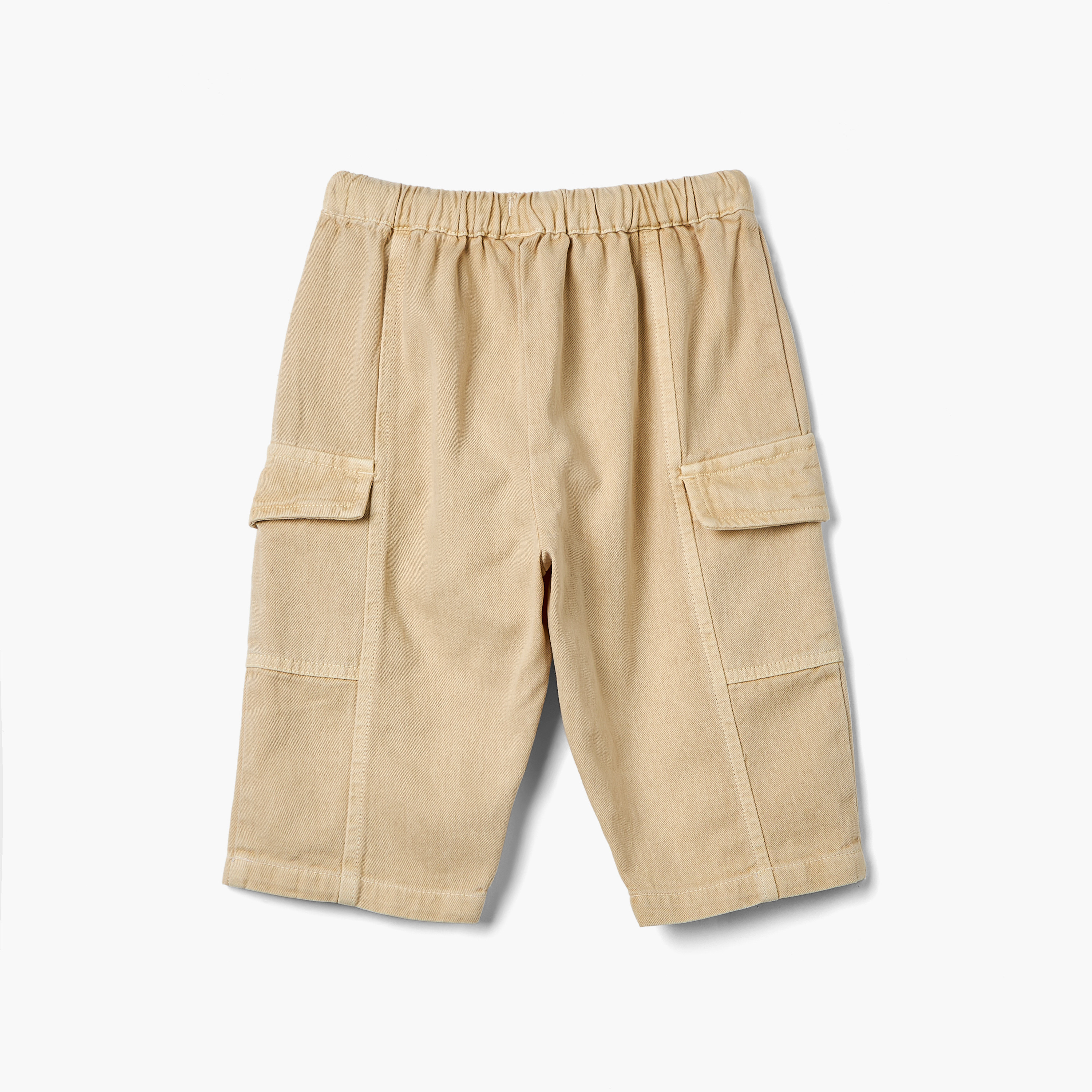 Giggles Solid Cargo Pants with Drawstring Closure-baby-boys-clothing-bottoms-trousers-image-2