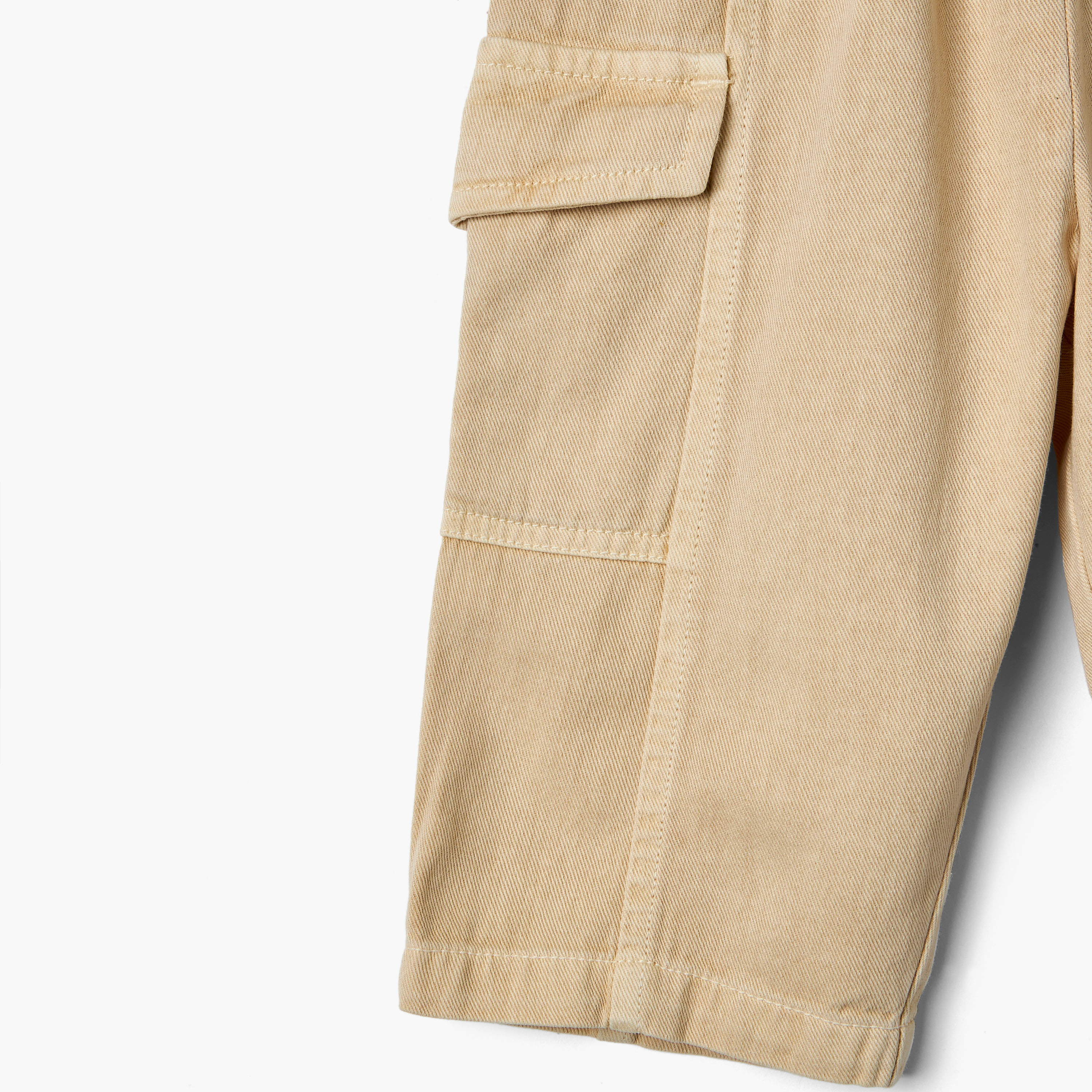 Giggles Solid Cargo Pants with Drawstring Closure-baby-boys-clothing-bottoms-trousers-image-4