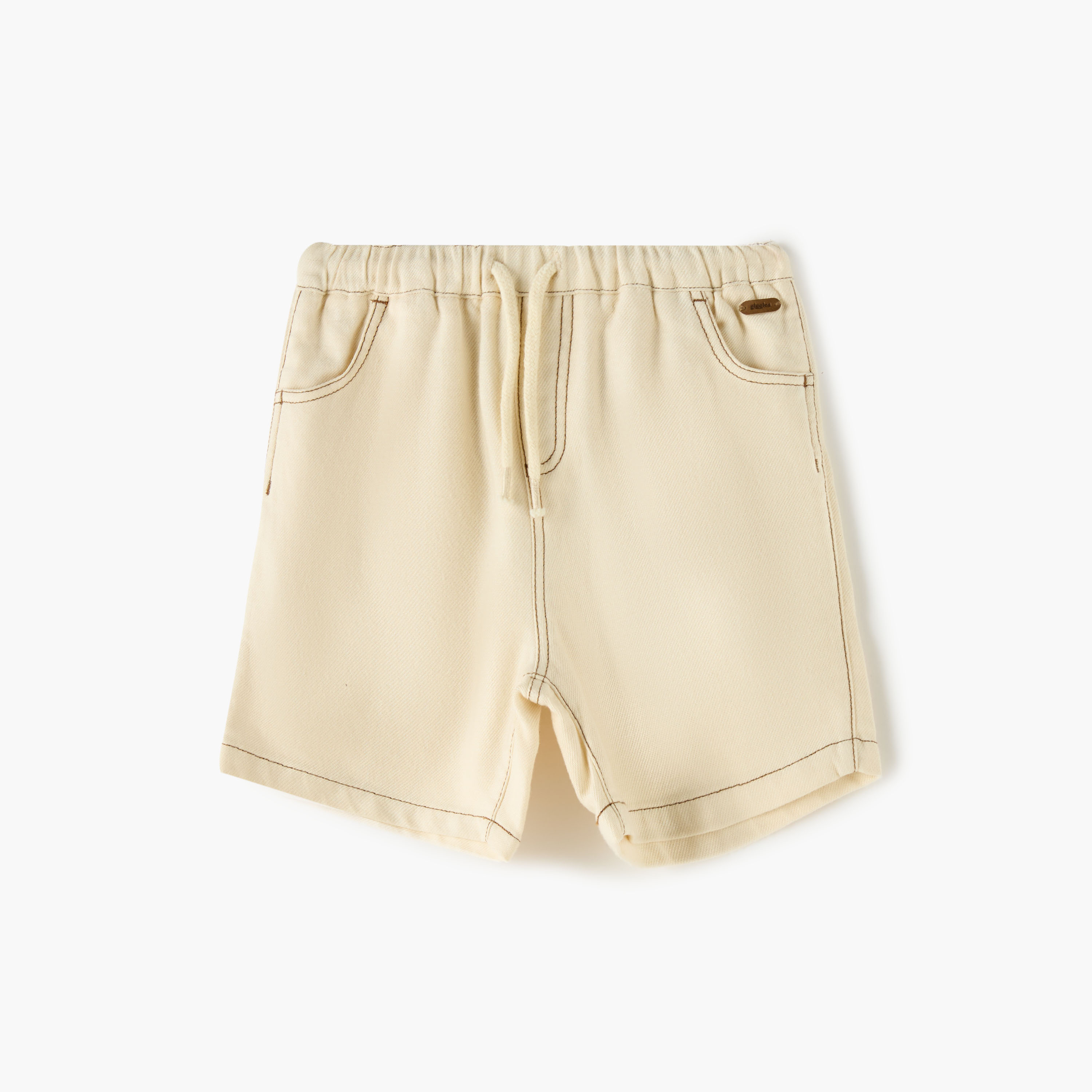 Giggles Solid Shorts with Drawstring Closure and Pockets-baby-boys-clothing-bottoms-shorts-image-1
