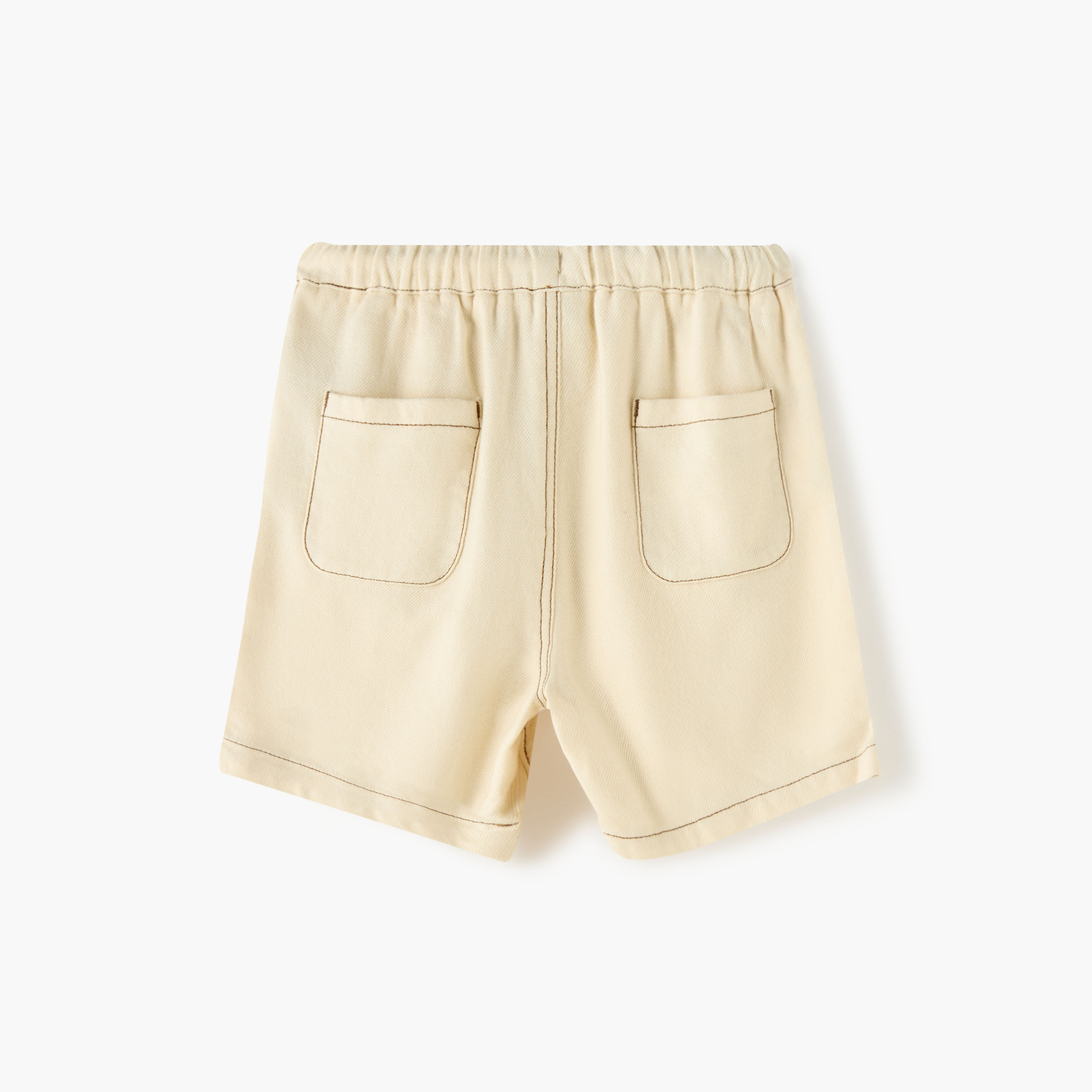 Giggles Solid Shorts with Drawstring Closure and Pockets-baby-boys-clothing-bottoms-shorts-image-2