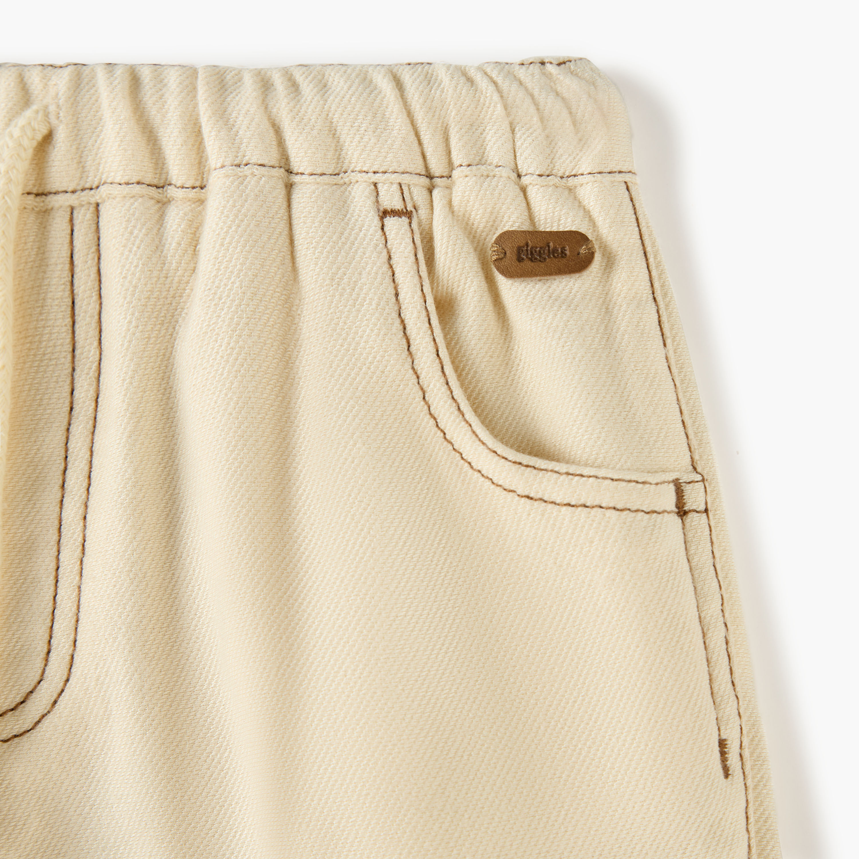 Giggles Solid Shorts with Drawstring Closure and Pockets-baby-boys-clothing-bottoms-shorts-image-3