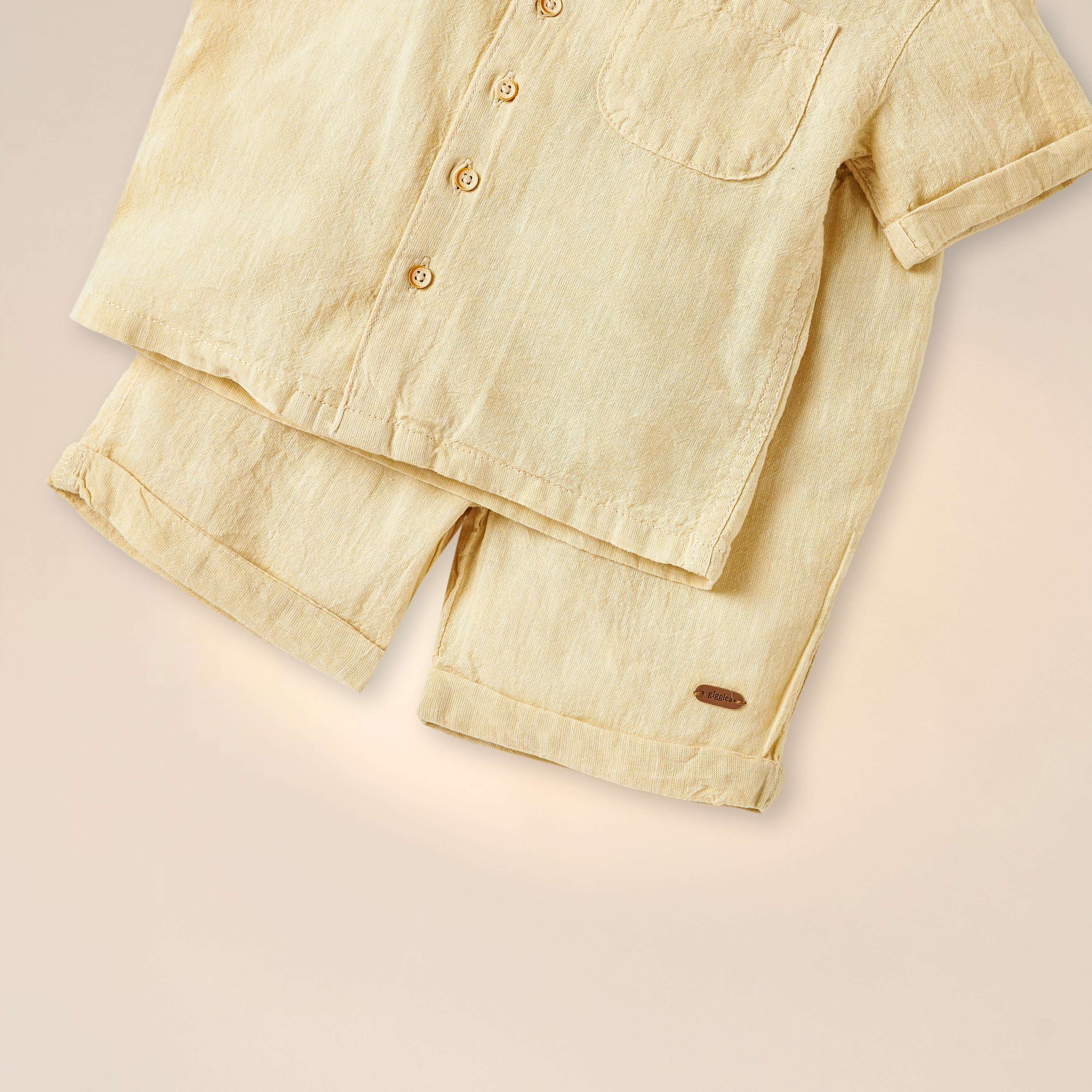 Giggles Solid Short Sleeves Shirt and Shorts Set-baby-boys-clothing-setsandcoords-image-5