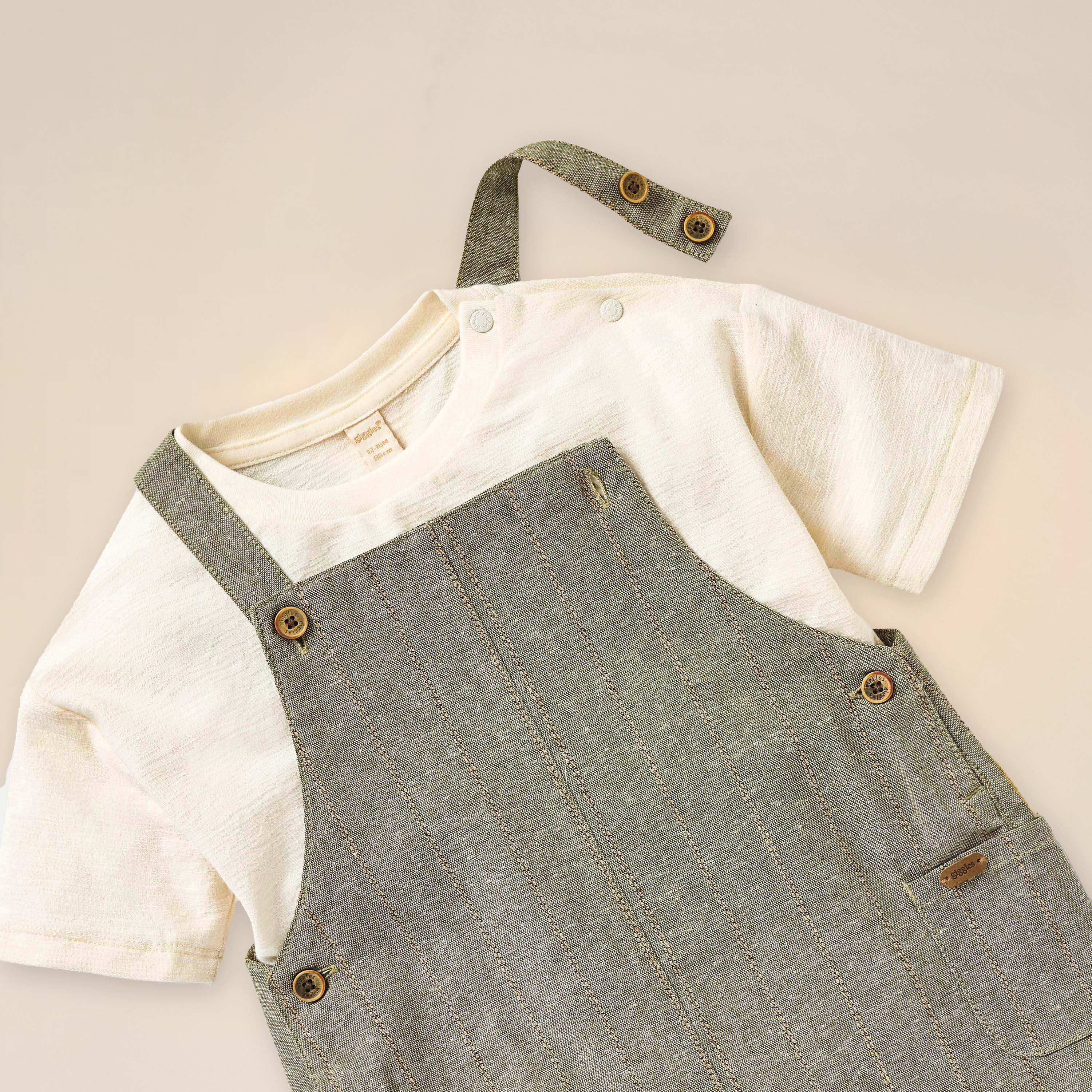 طقم تيشيرت سادة ودنغري بارز الملمس من جيجلز-baby-boys-clothing-setsandcoords-image-4