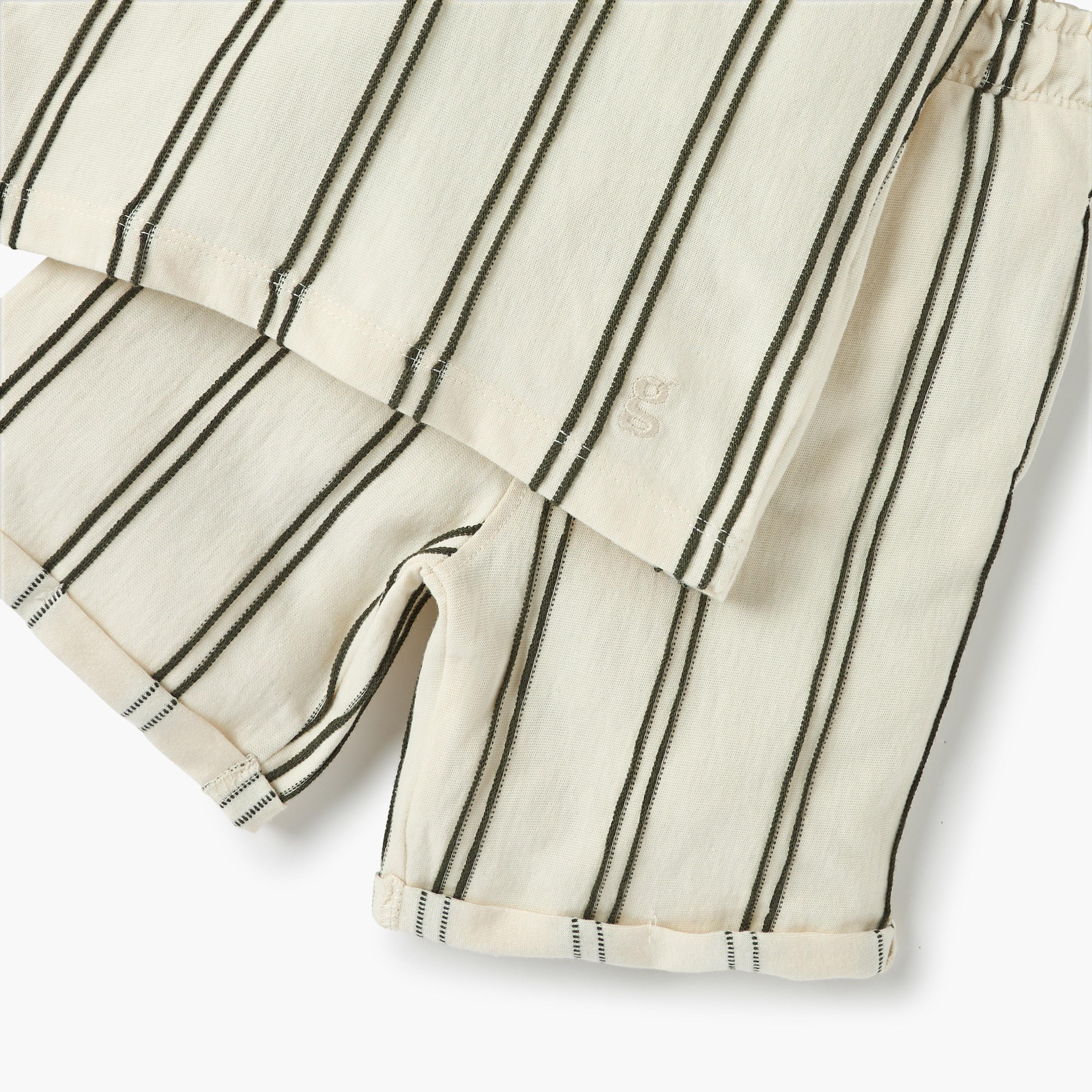Giggles Striped Polo T-shirt and Shorts Set-baby-boys-clothing-setsandcoords-image-5