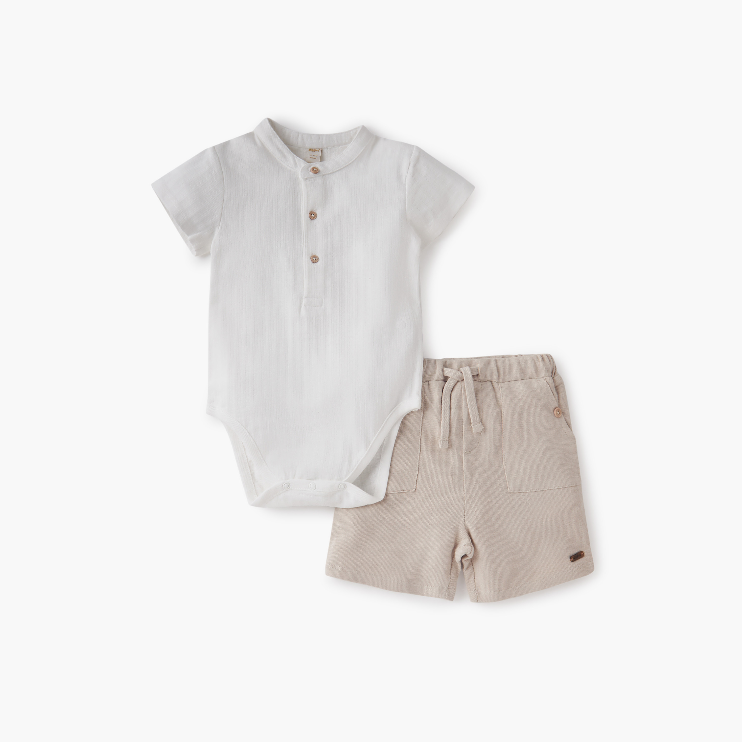 طقم شورت وبودي سوت مخطط من جيجلز-baby-boys-clothing-setsandcoords-image-1