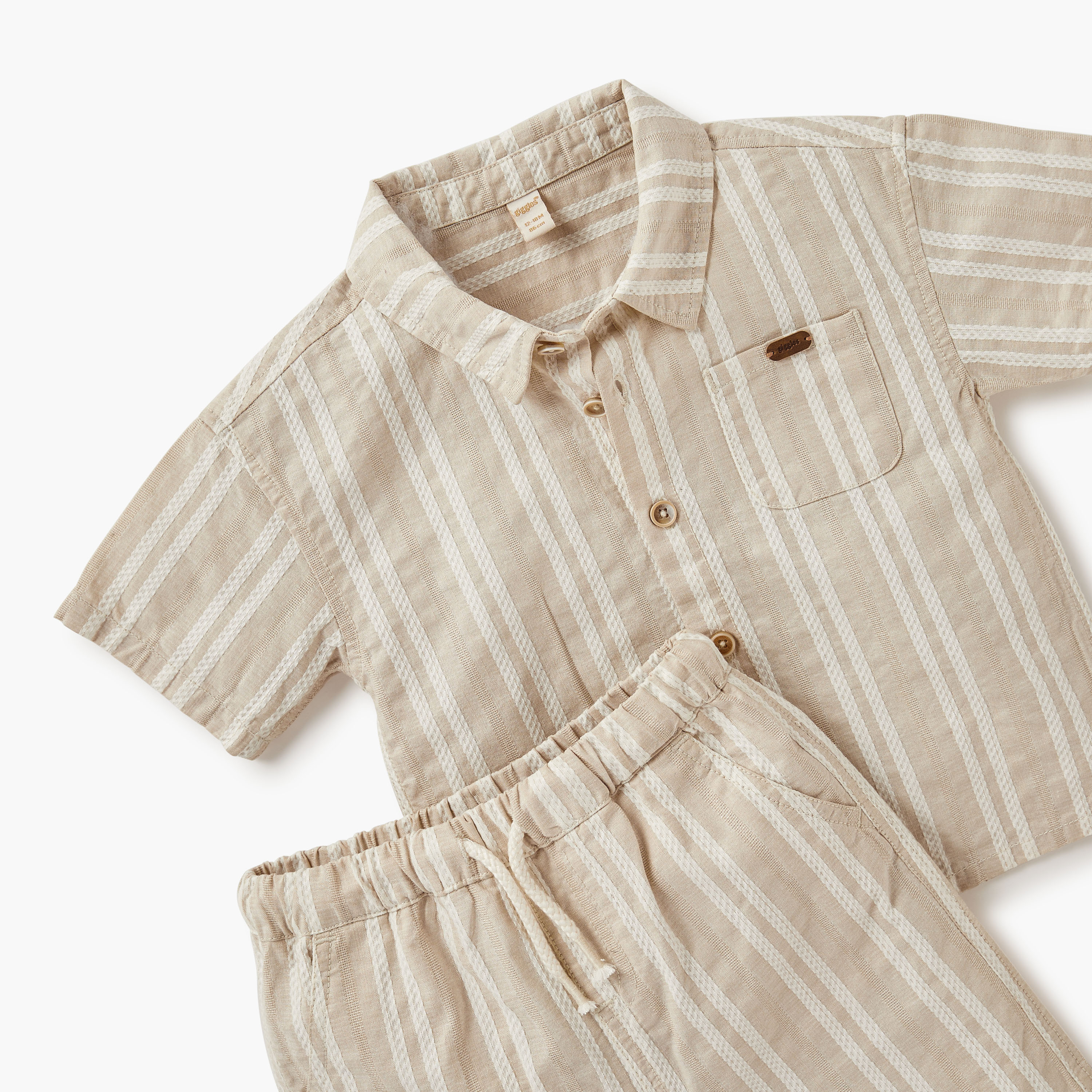 طقم شورت وقميص مخطط من جيجلز-baby-boys-clothing-setsandcoords-image-4