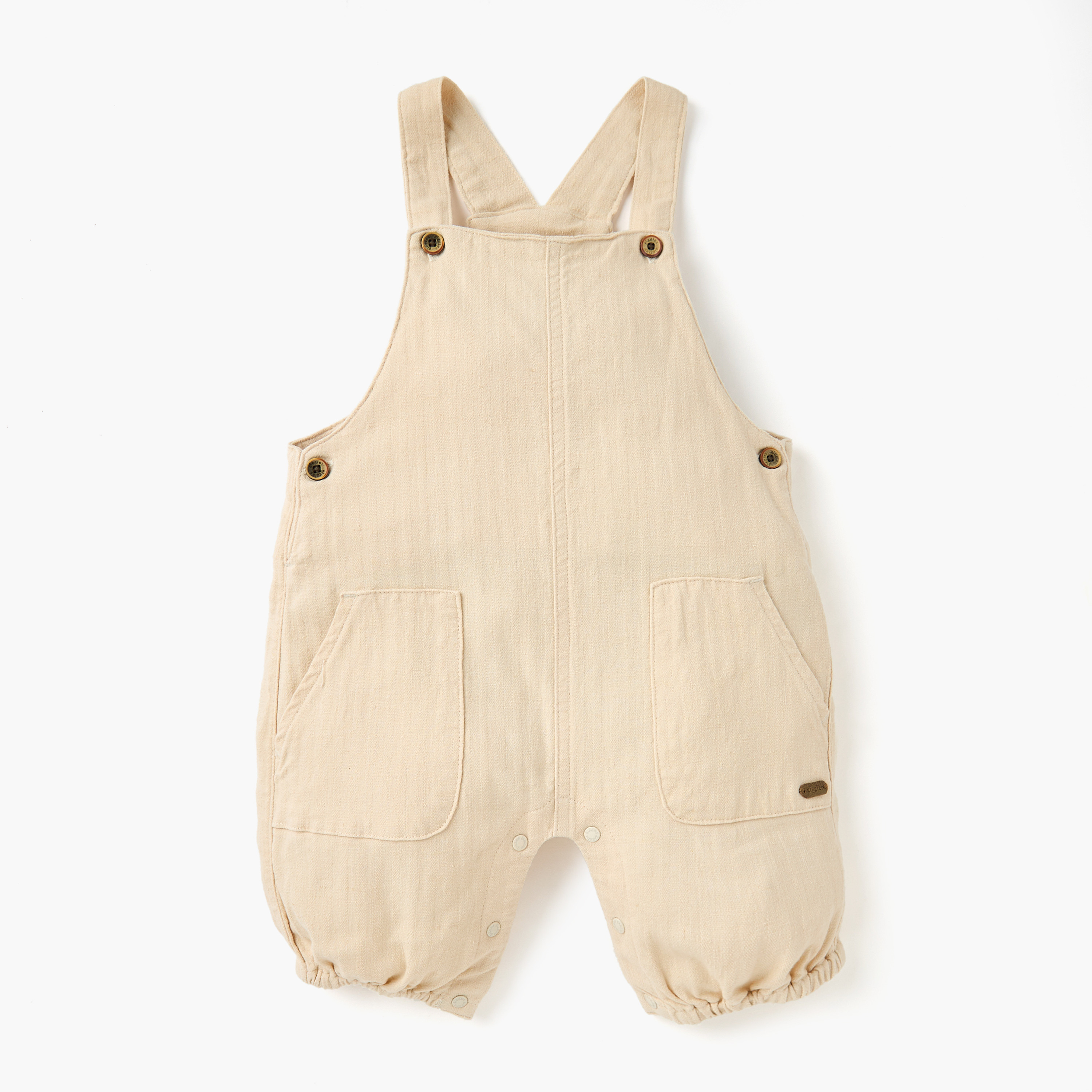 Giggles Solid Dungaree and Striped T-shirt Set-baby-boys-clothing-setsandcoords-image-3