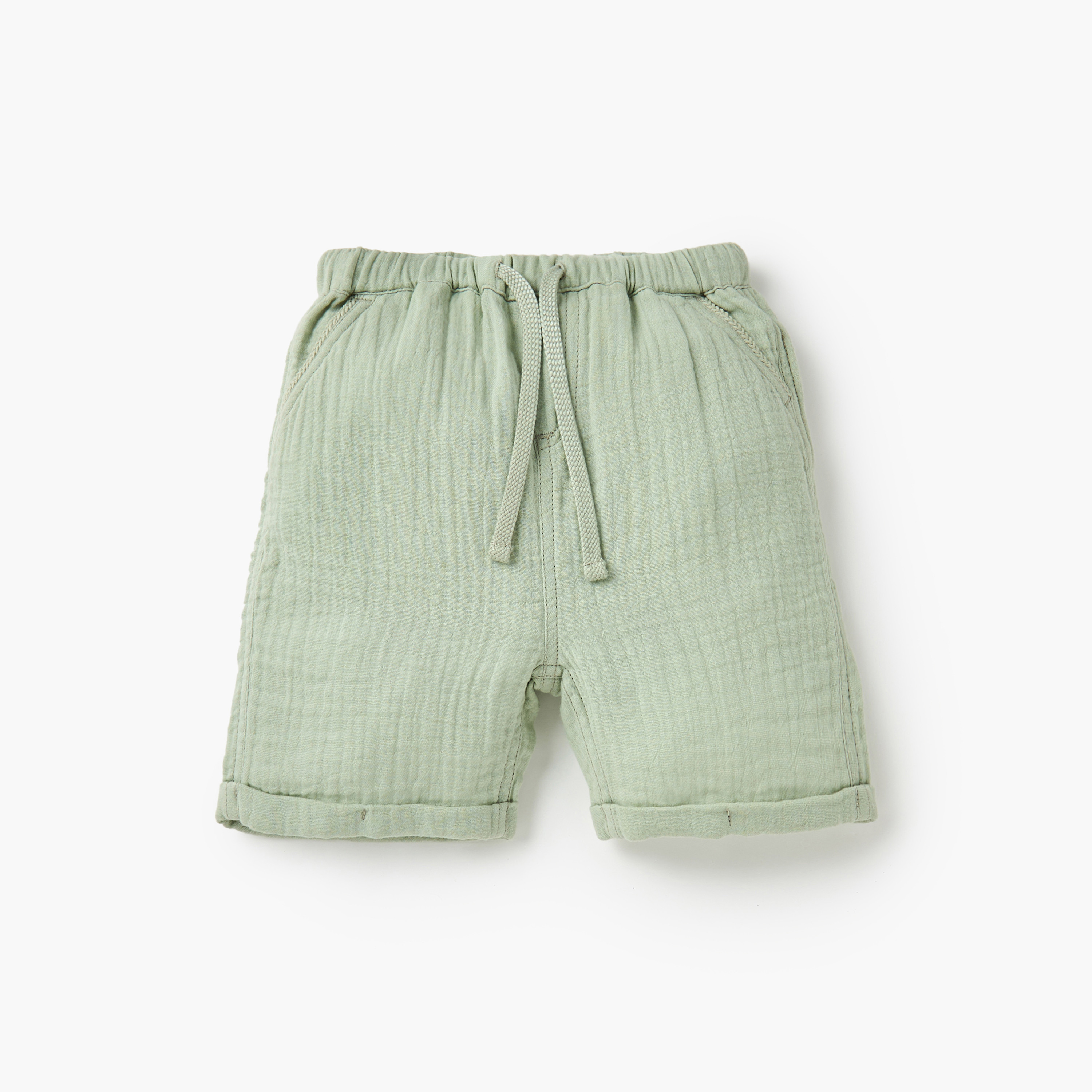 Giggles Solid Camp Collar Shirt and Shorts Set-baby-boys-clothing-setsandcoords-image-3