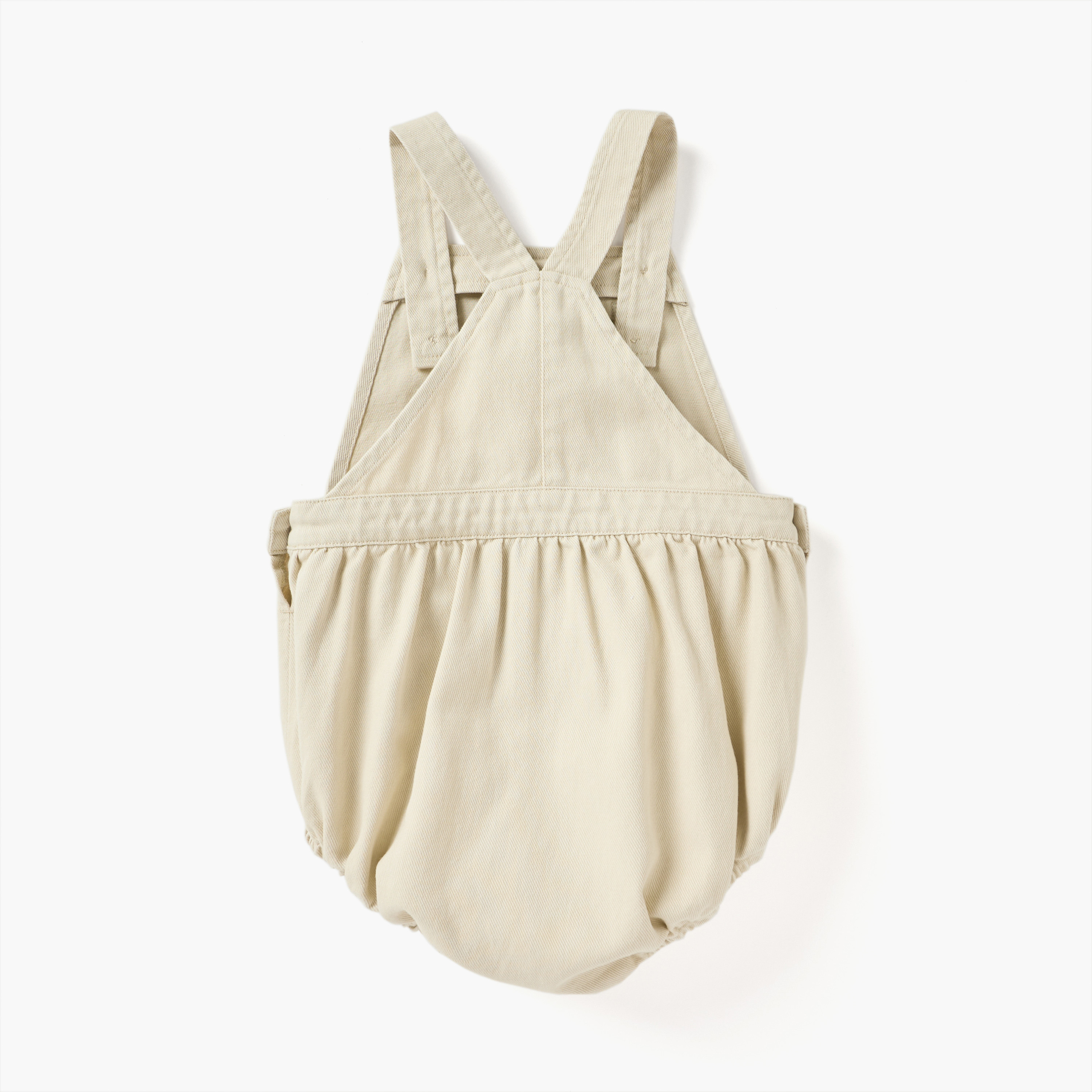 Giggles Solid Sleeveless Dungaree with Pocket and Button Closure-baby-boys-clothing-rompers-image-2