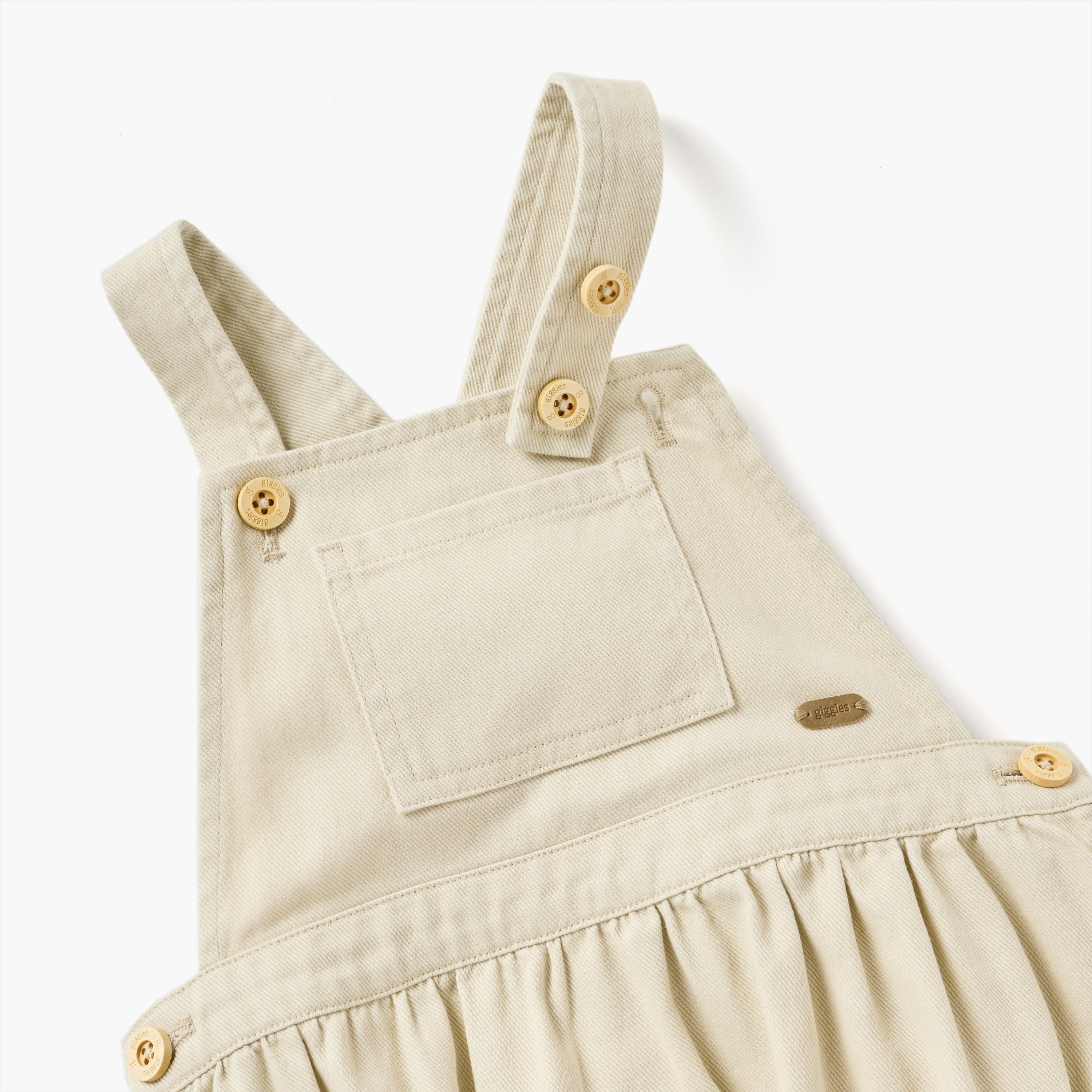 Giggles Solid Sleeveless Dungaree with Pocket and Button Closure-baby-boys-clothing-rompers-image-3