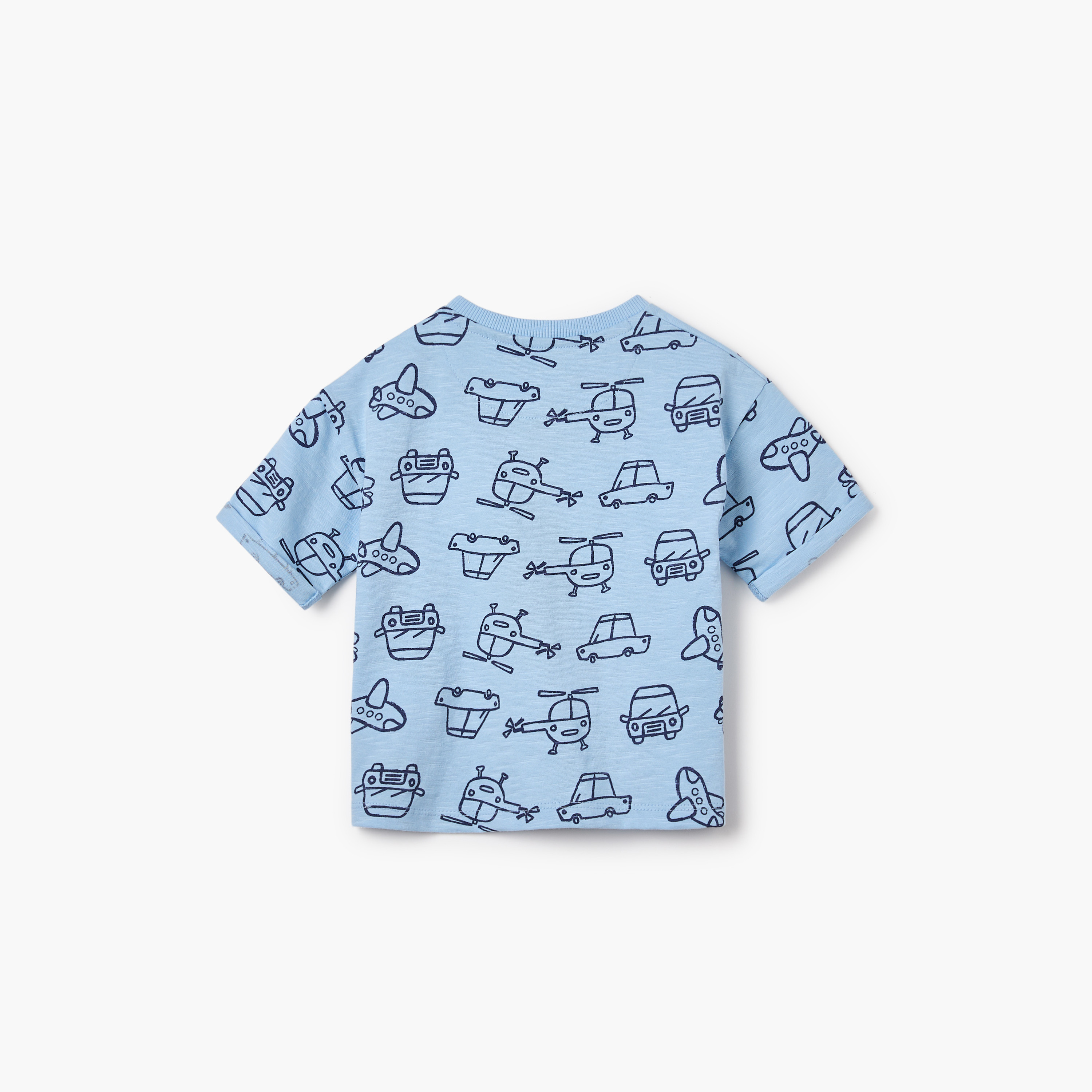 Lee Cooper Vehicle Print T-shirt with Short Sleeves-baby-boys-clothing-tshirtsandpolos-image-2