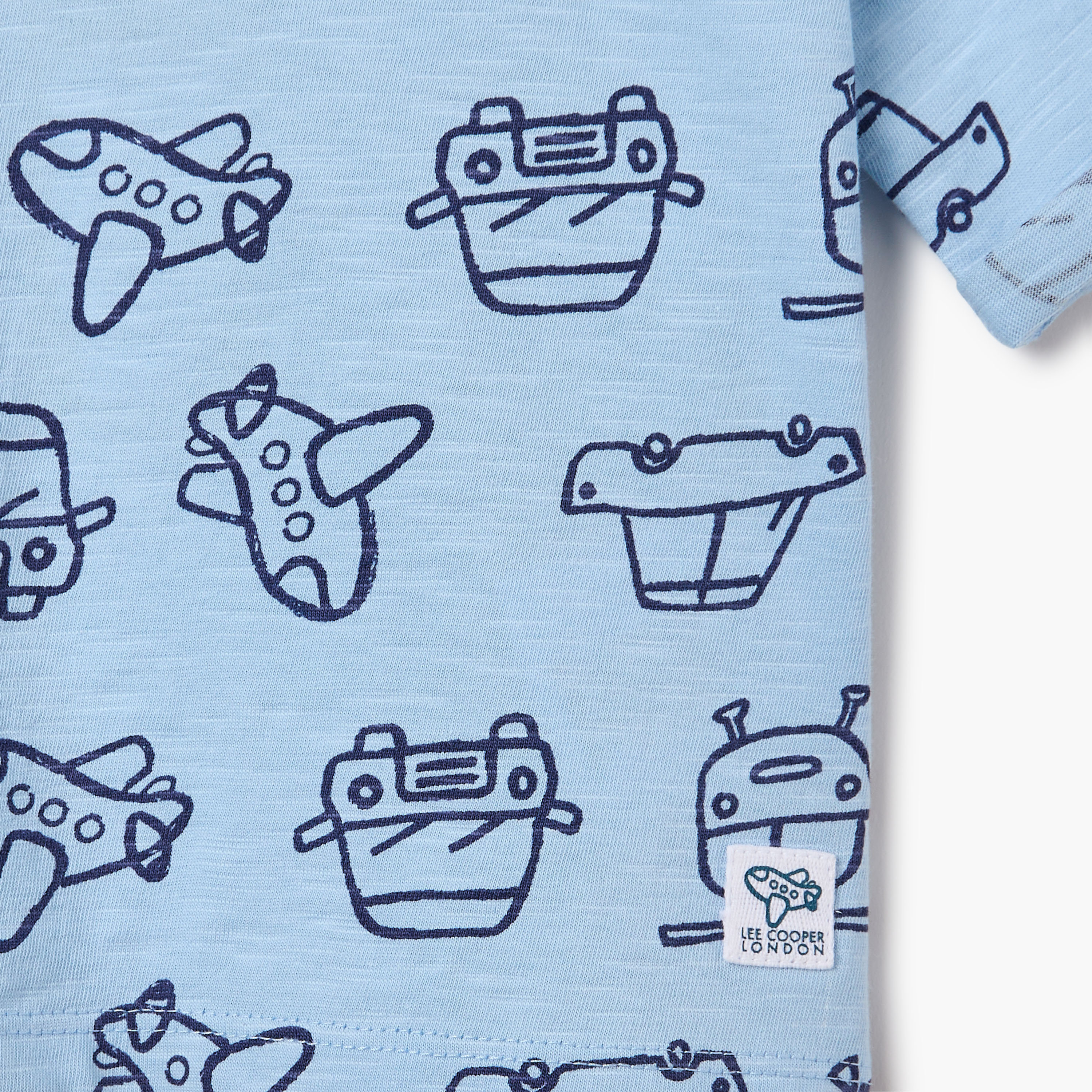 Lee Cooper Vehicle Print T-shirt with Short Sleeves-baby-boys-clothing-tshirtsandpolos-image-4