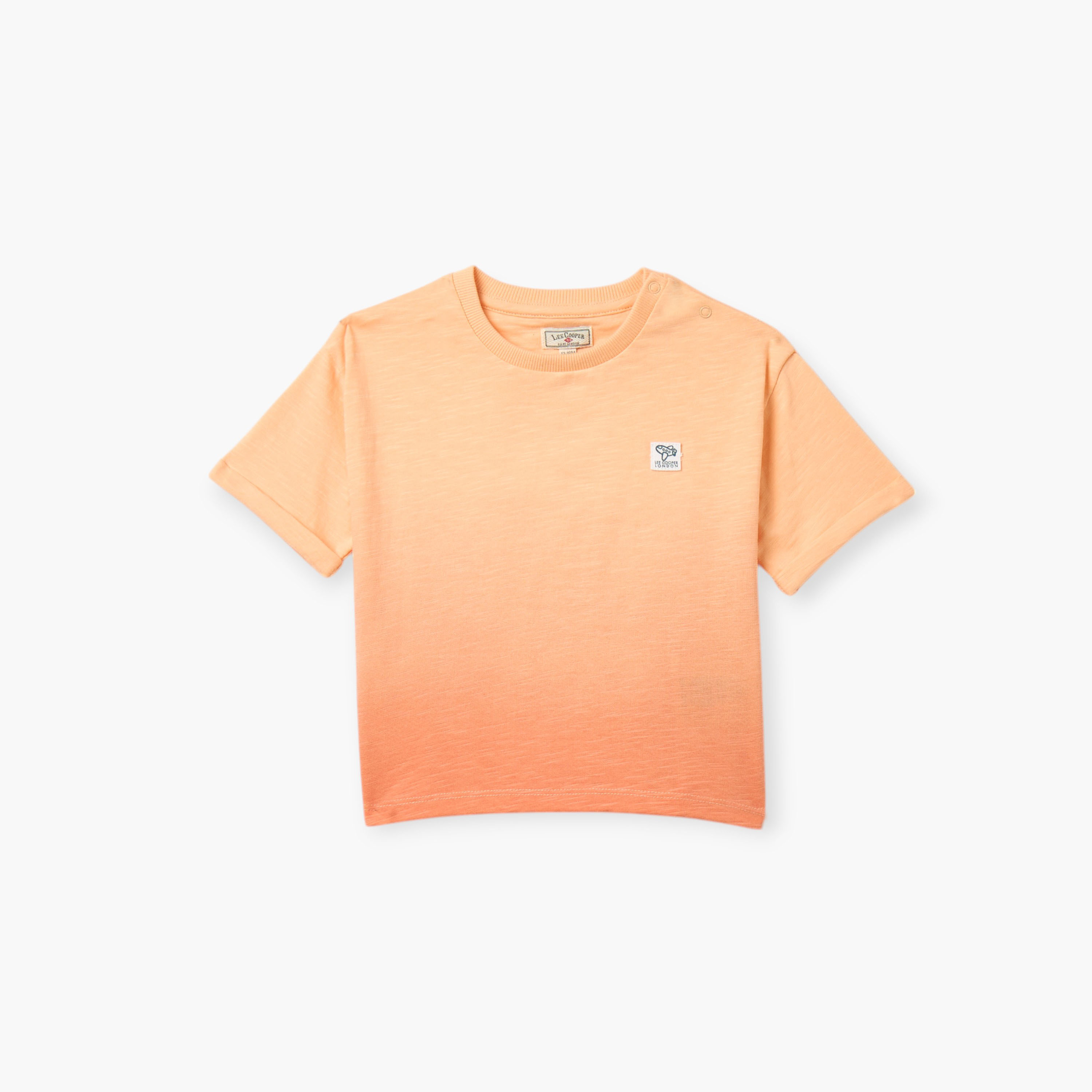Lee Cooper Ombre Crew Neck T-shirt with Short Sleeves-baby-boys-clothing-tshirtsandpolos-image-1