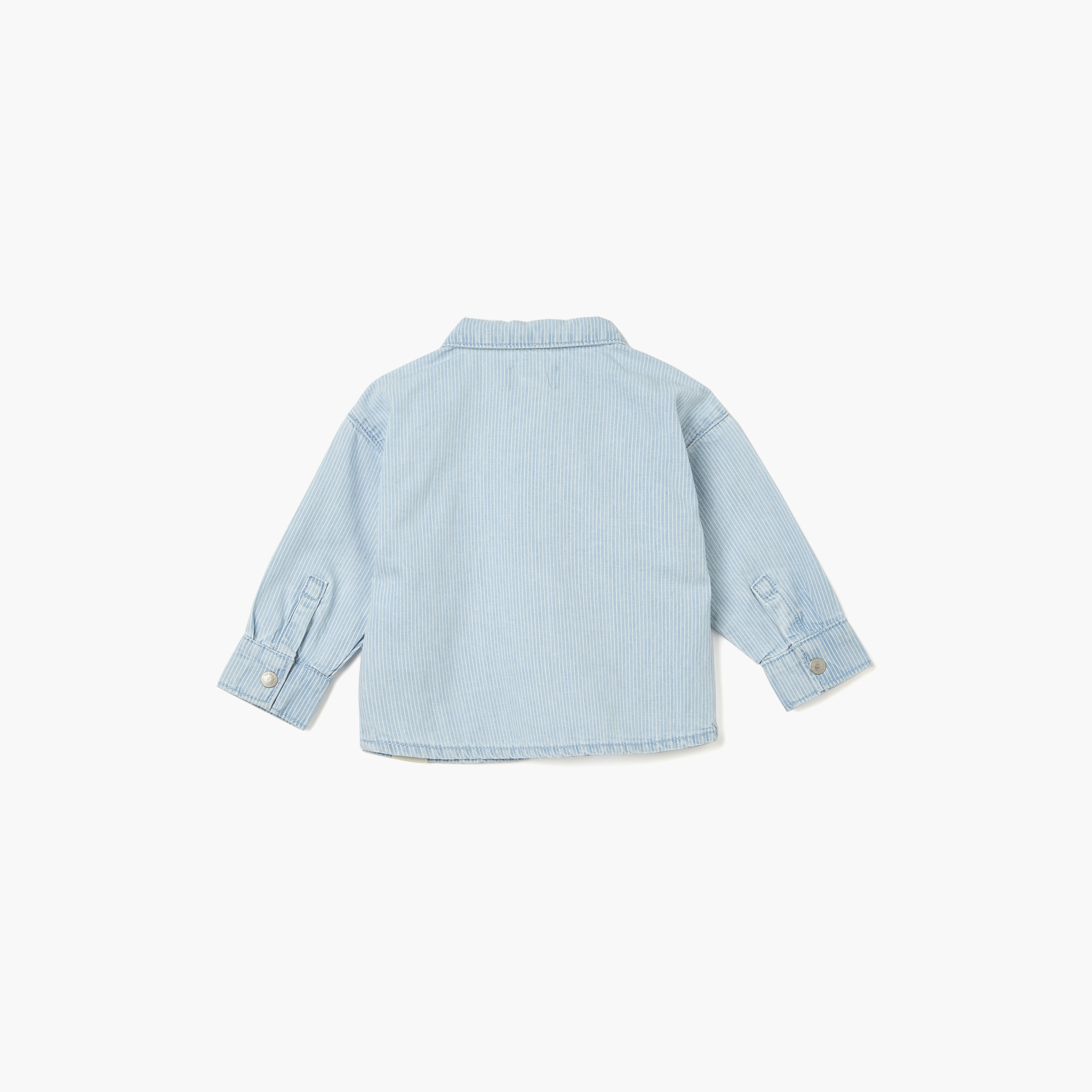 Lee Cooper Striped Shirt with Long Sleeves and Button Closure-baby-boys-clothing-shirts-image-2