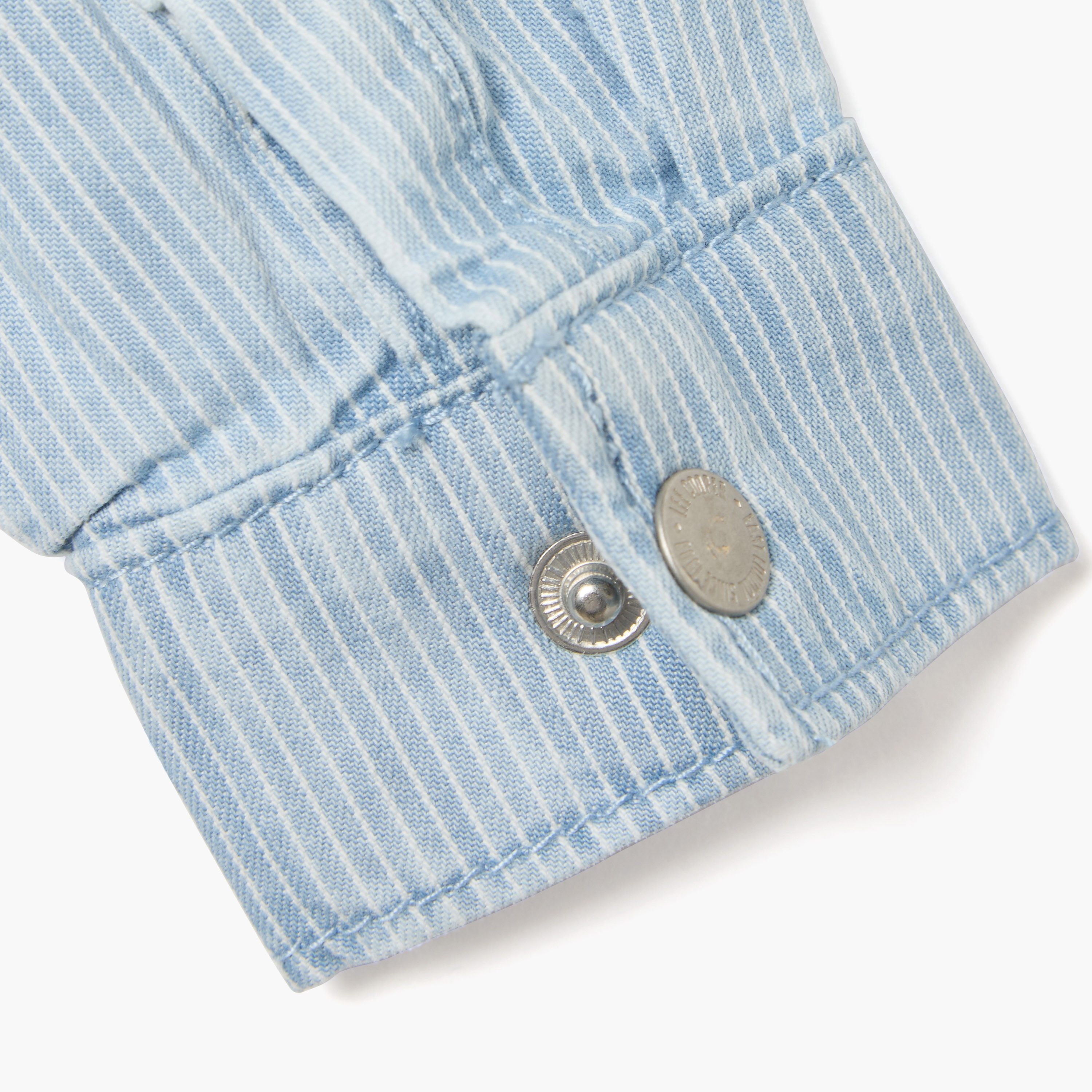 Lee Cooper Striped Shirt with Long Sleeves and Button Closure-baby-boys-clothing-shirts-image-4