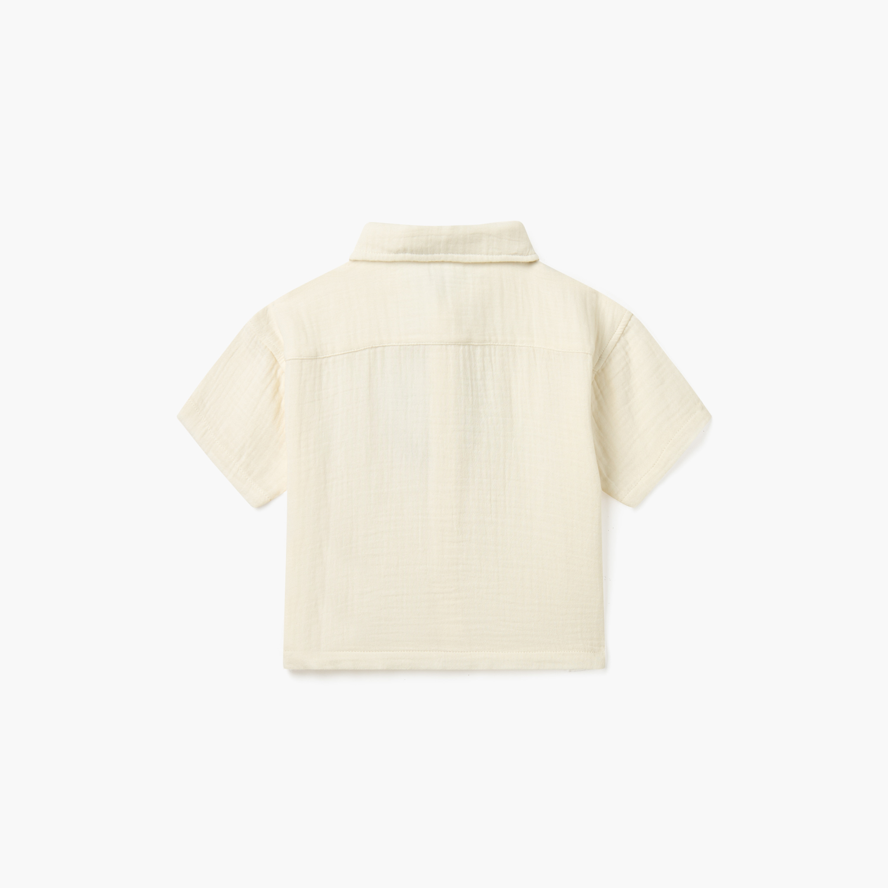 Lee Cooper Solid Shirt with Short Sleeves-baby-boys-clothing-shirts-image-2