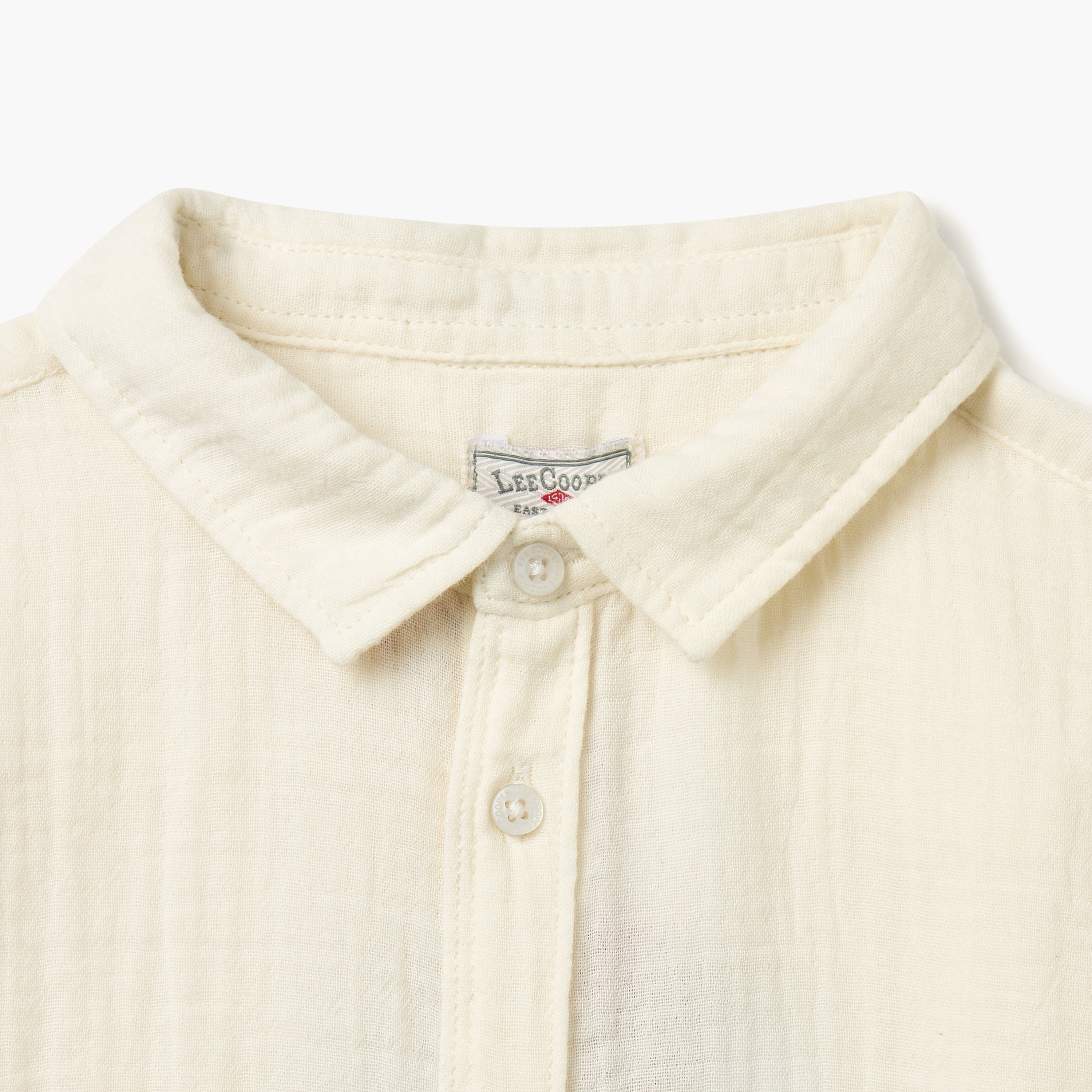 Lee Cooper Solid Shirt with Short Sleeves-baby-boys-clothing-shirts-image-3