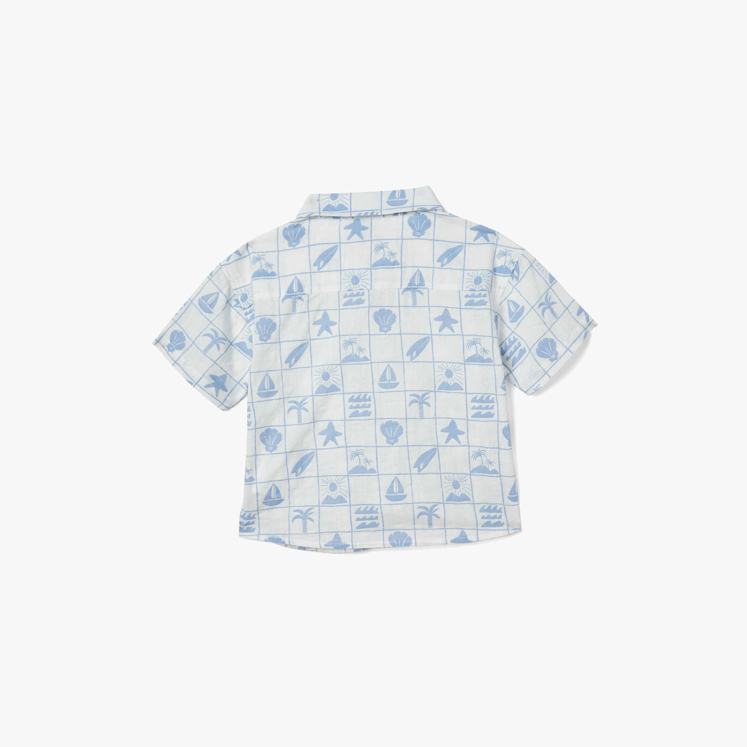 Lee Cooper Printed Shirt with Short Sleeves-baby-boys-clothing-shirts-image-2