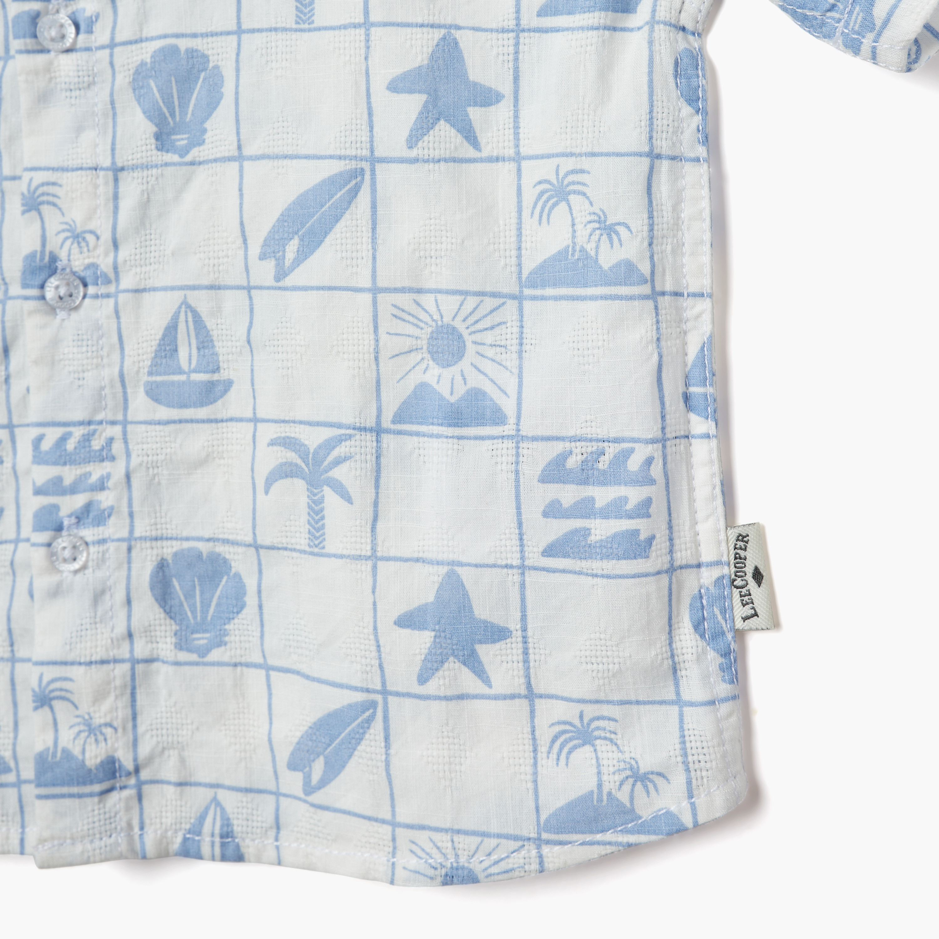 Lee Cooper Printed Shirt with Short Sleeves-baby-boys-clothing-shirts-image-4