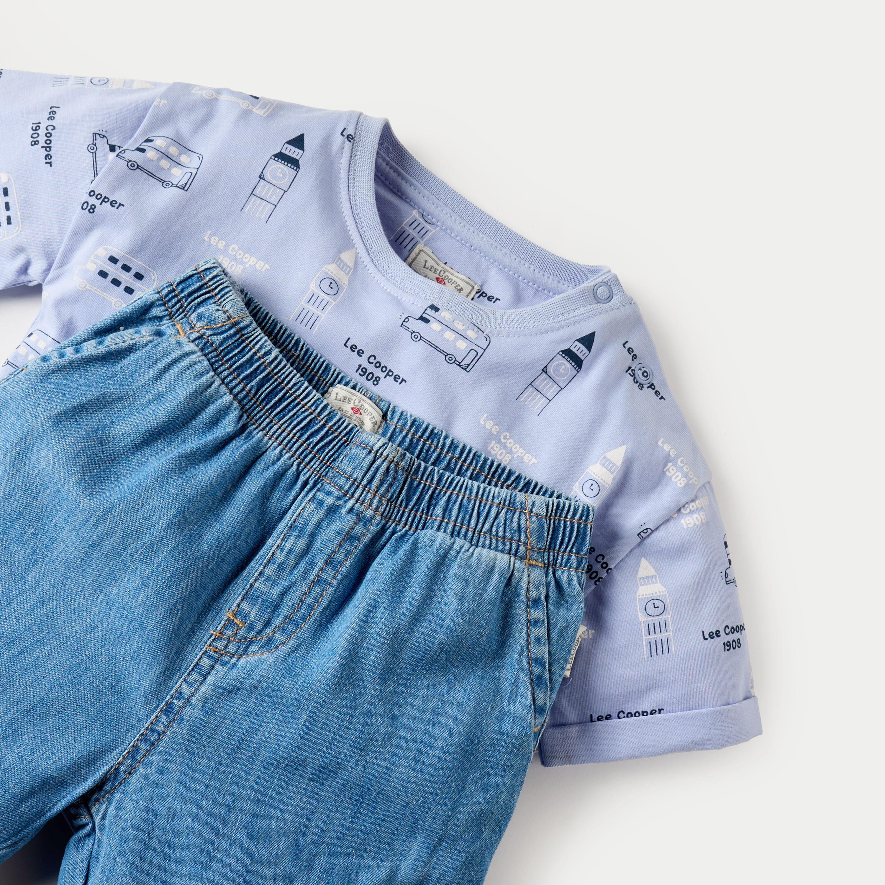 طقم شورت وتيشيرت بطبعات من لي كوبر-baby-boys-clothing-setsandcoords-image-4