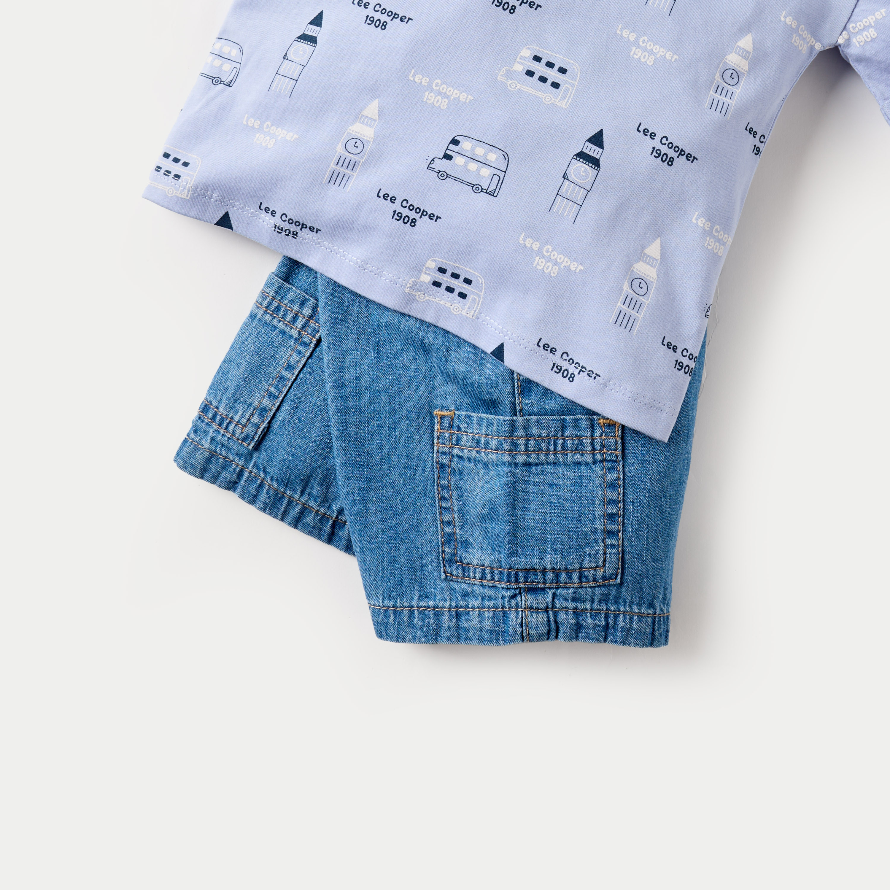 طقم شورت وتيشيرت بطبعات من لي كوبر-baby-boys-clothing-setsandcoords-image-5