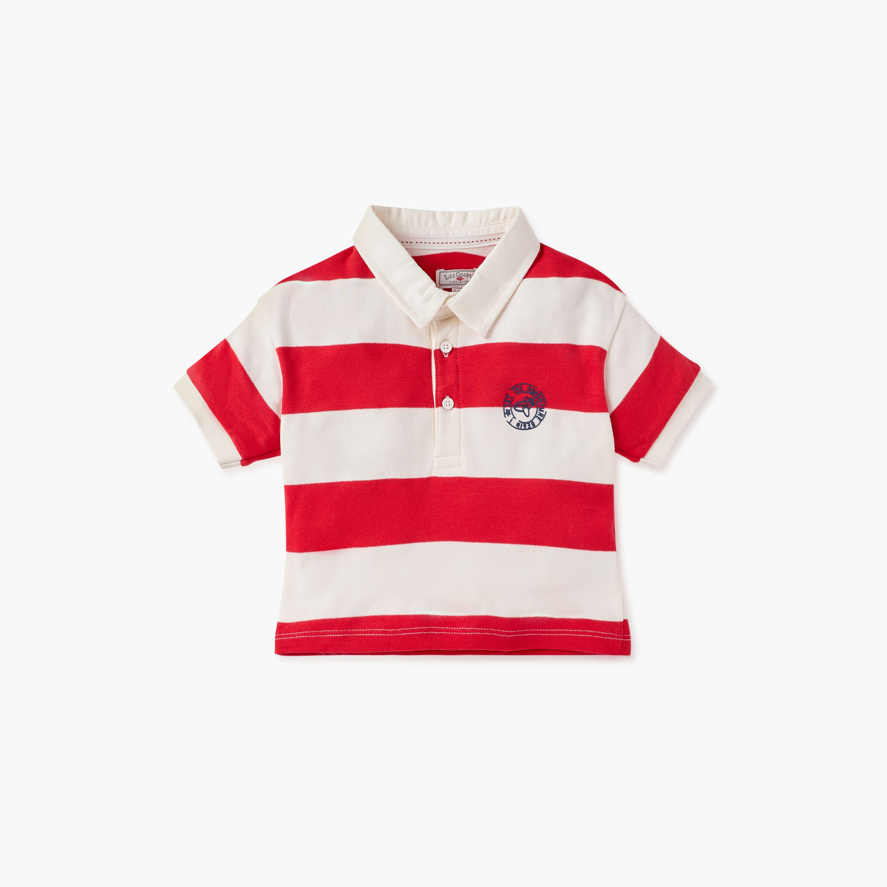 Lee Cooper Striped Polo T-shirt and Shorts Set-baby-boys-clothing-setsandcoords-image-2