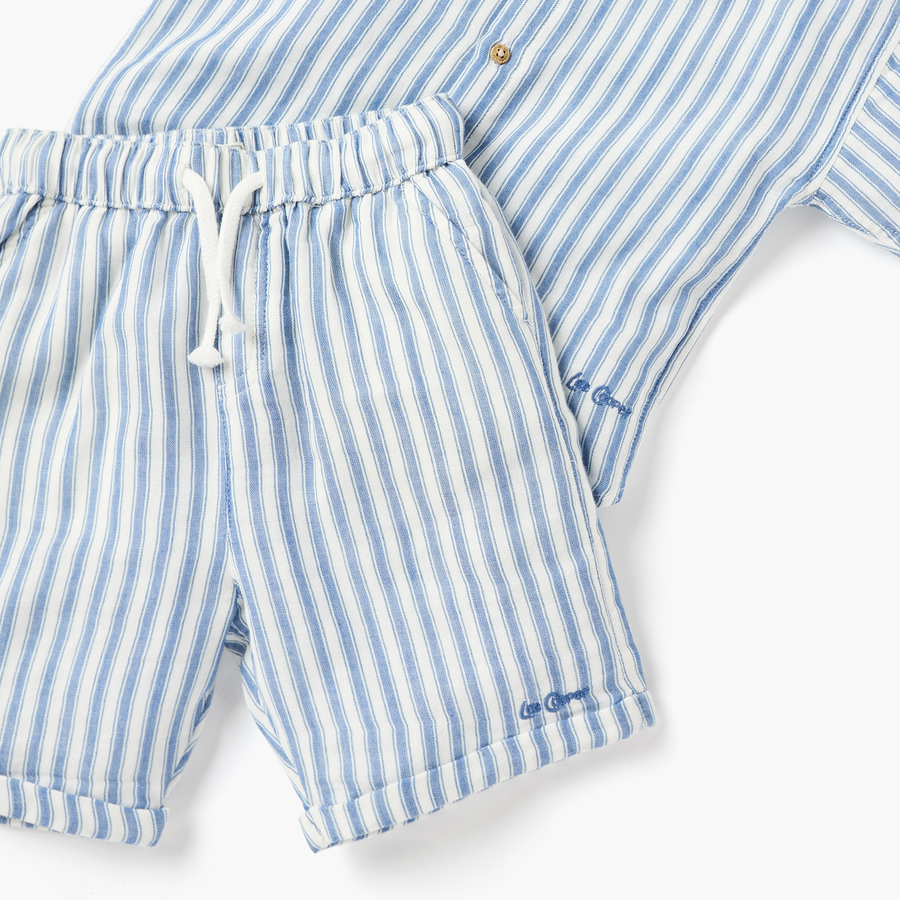 Lee Cooper Striped Shirt and Shorts Set-baby-boys-clothing-setsandcoords-image-5