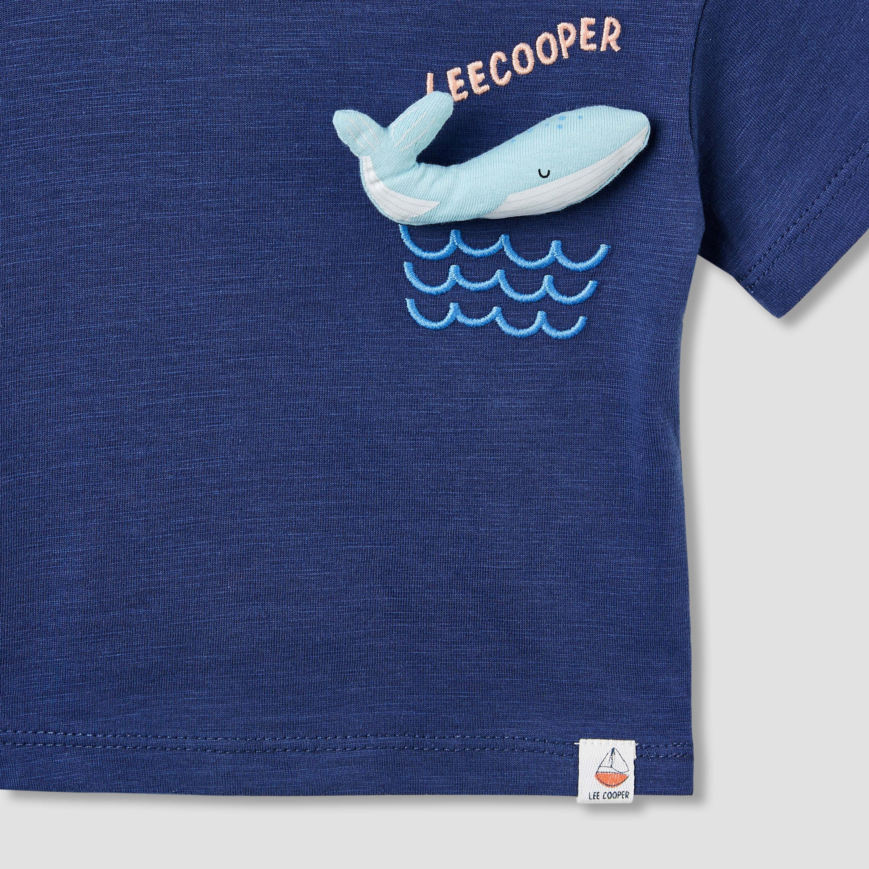 طقم تيشيرت وشورت بزخارف حوت من لي كوبر-baby-boys-clothing-setsandcoords-image-5
