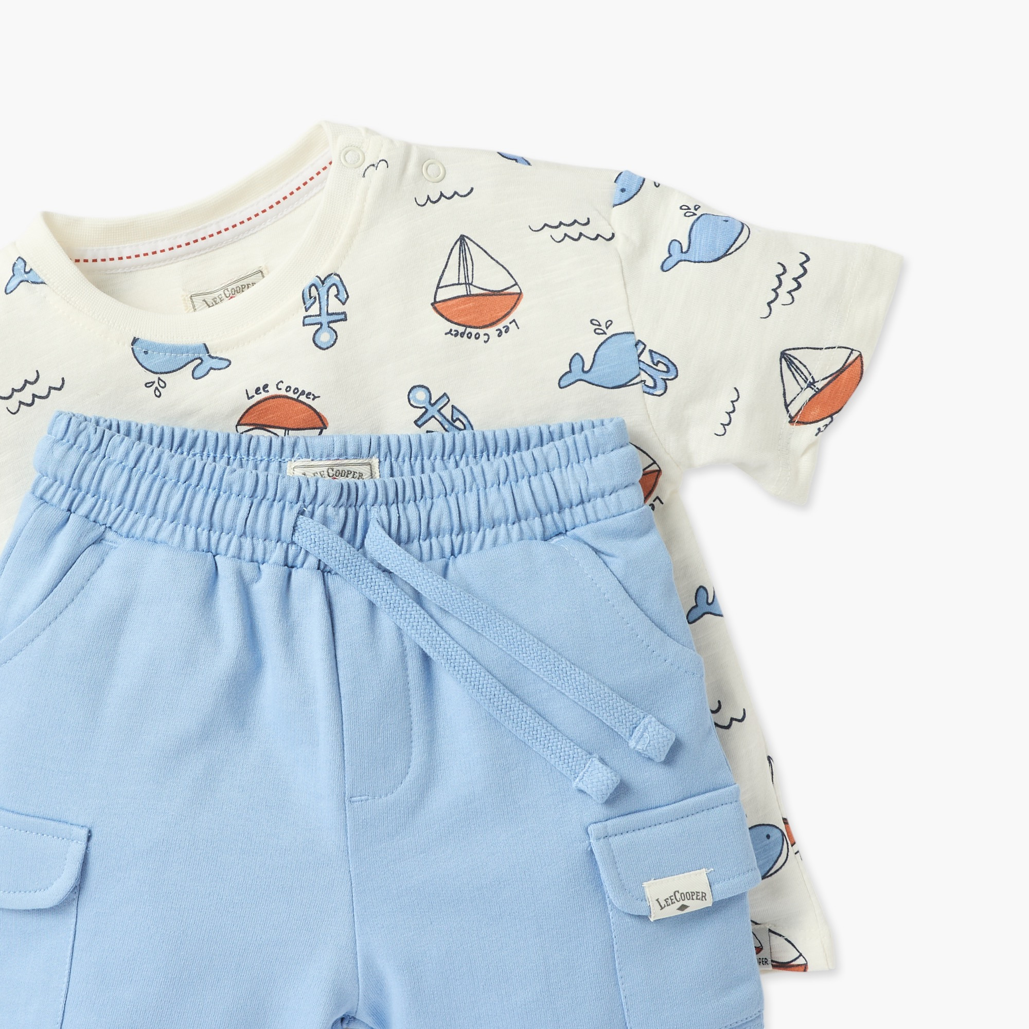 طقم شورت وتيشيرت بطبعات بحرية من لي كوبر-baby-boys-clothing-setsandcoords-image-5