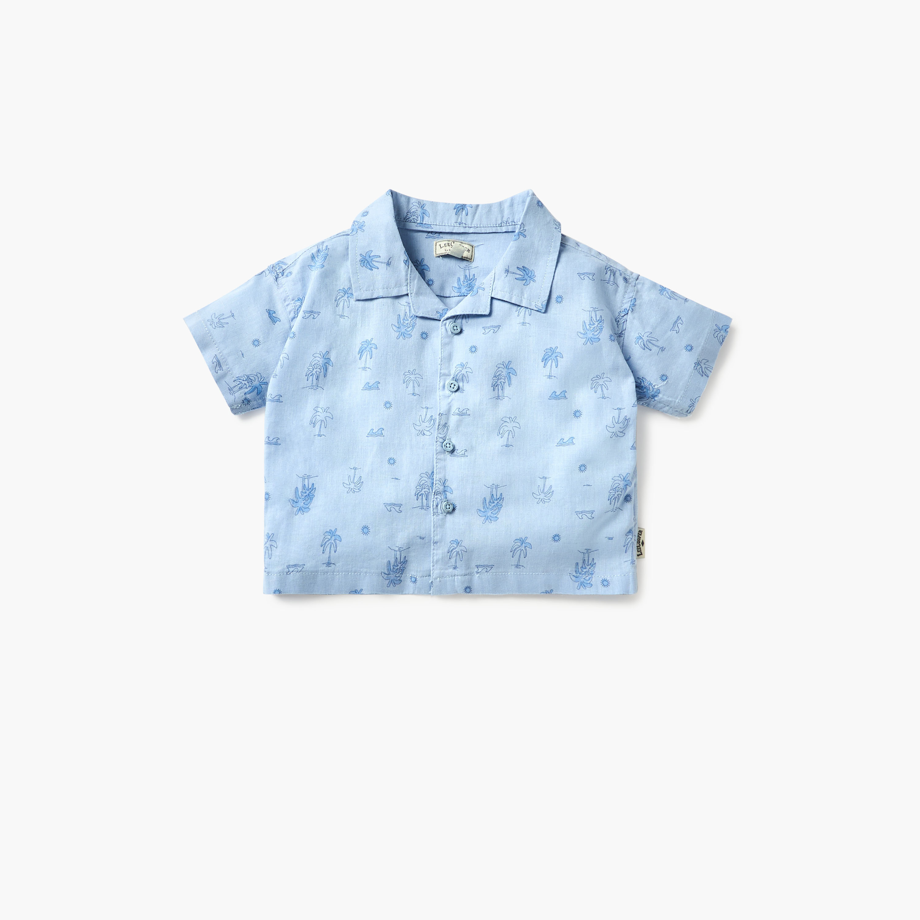 Lee Cooper Palm Tree Print Shirt and Shorts Set-baby-boys-clothing-setsandcoords-image-2