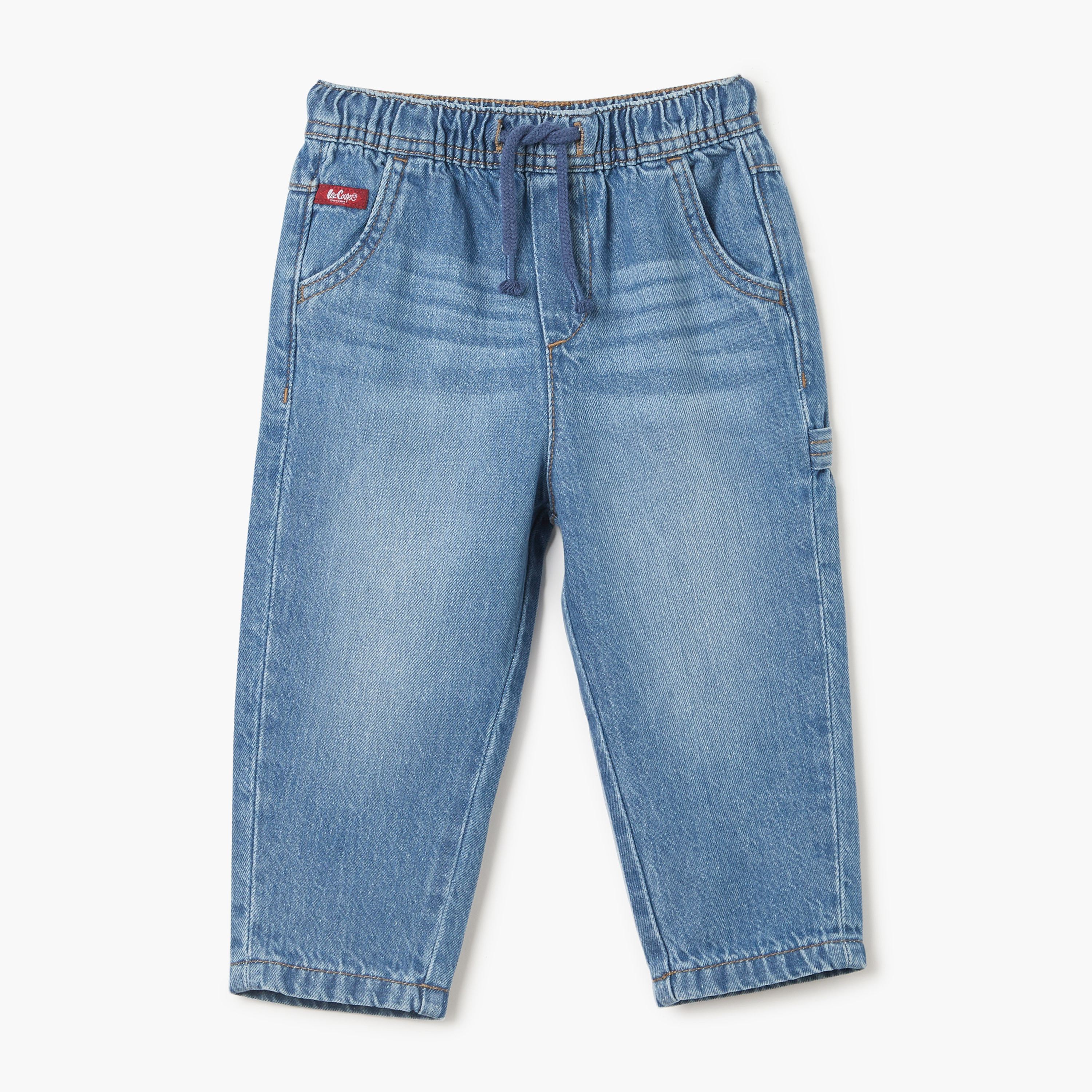 بنطلون جينز سادة برباط إغلاق للأولاد من لي كوبر-baby-boys-clothing-bottoms-jeans-image-1