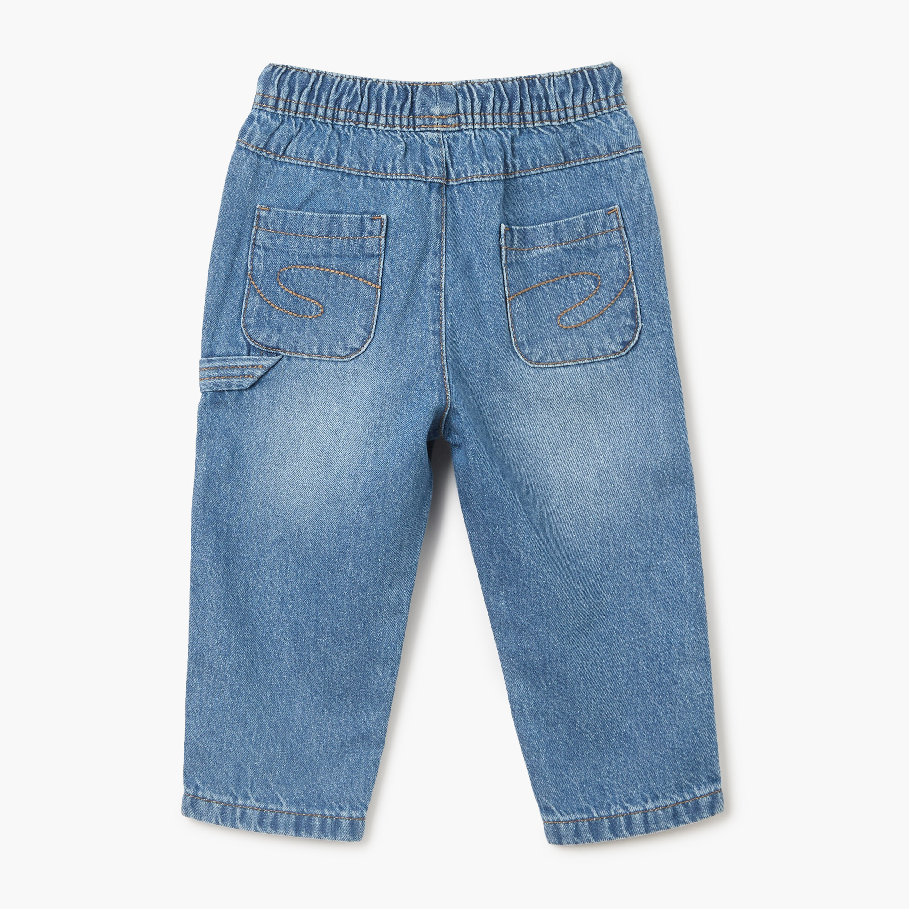 بنطلون جينز سادة برباط إغلاق للأولاد من لي كوبر-baby-boys-clothing-bottoms-jeans-image-2