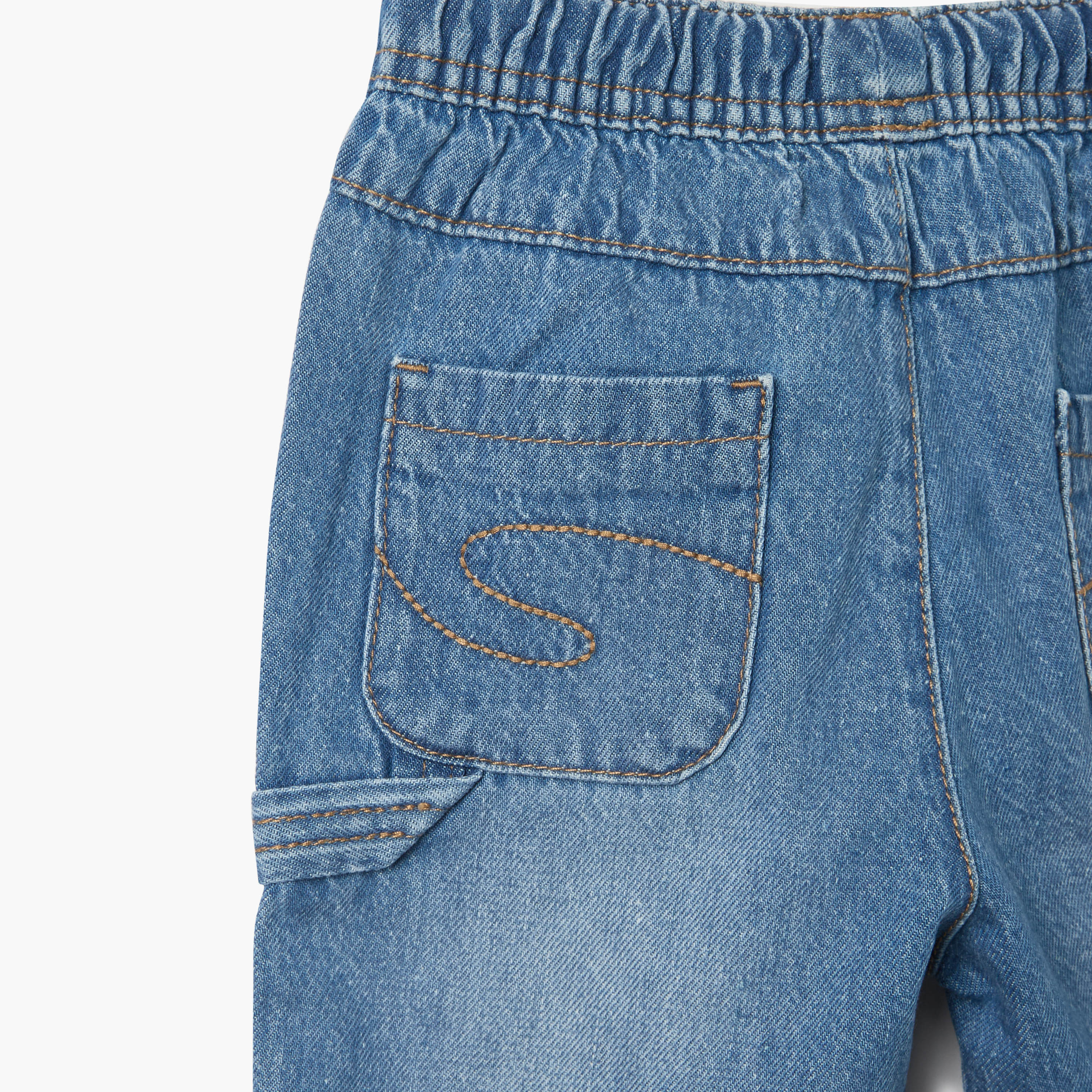 بنطلون جينز سادة برباط إغلاق للأولاد من لي كوبر-baby-boys-clothing-bottoms-jeans-image-5