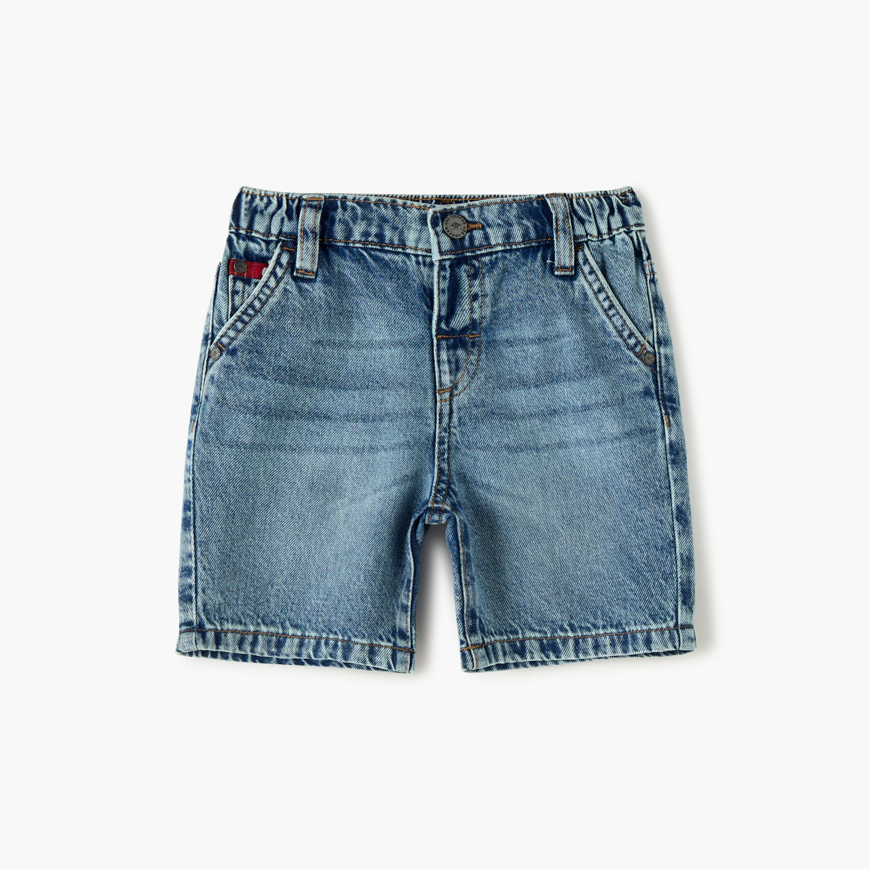 Lee Cooper Denim Shorts with Pockets-baby-boys-clothing-bottoms-shorts-image-1
